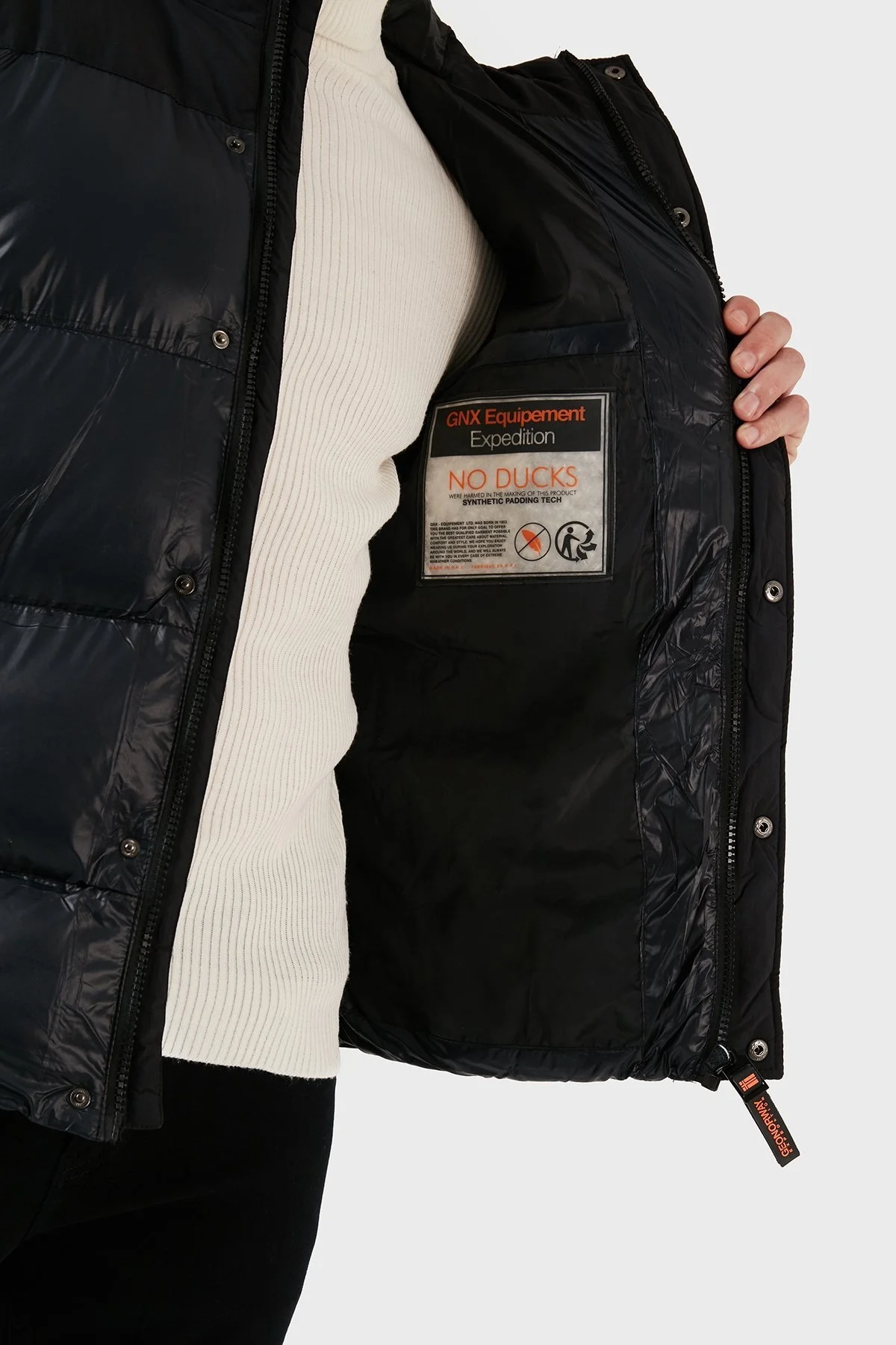 Norway Geographical Su ve Rüzgar Geçirmez Kapüşonlu Outdoor Erkek Mont BINAEL SİYAH - 5