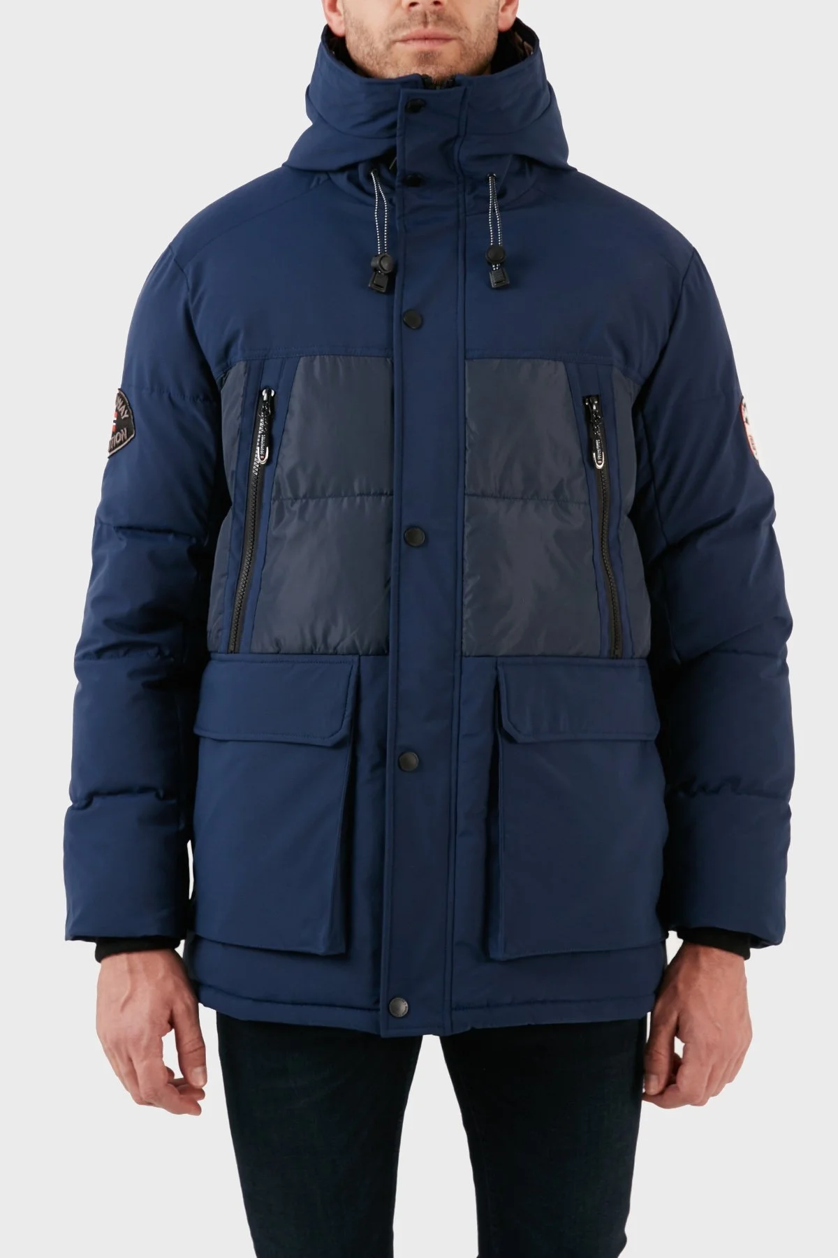 Norway Geographical Su ve Rüzgar Geçirmez Kapüşonlu Outdoor Erkek Parka ALEGROU LACİVERT - 1