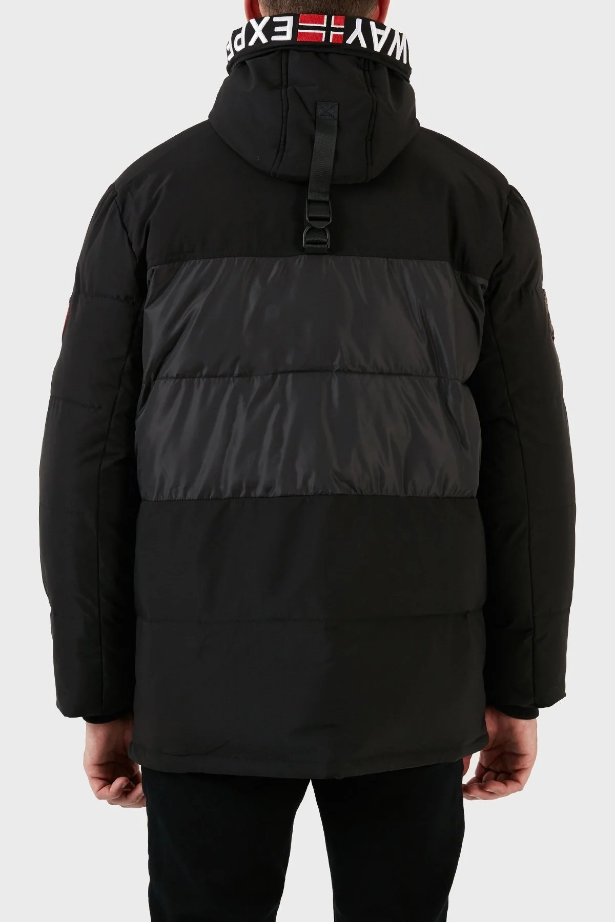 Norway Geographical Su ve Rüzgar Geçirmez Kapüşonlu Outdoor Erkek Parka ALEGROU SİYAH - 2