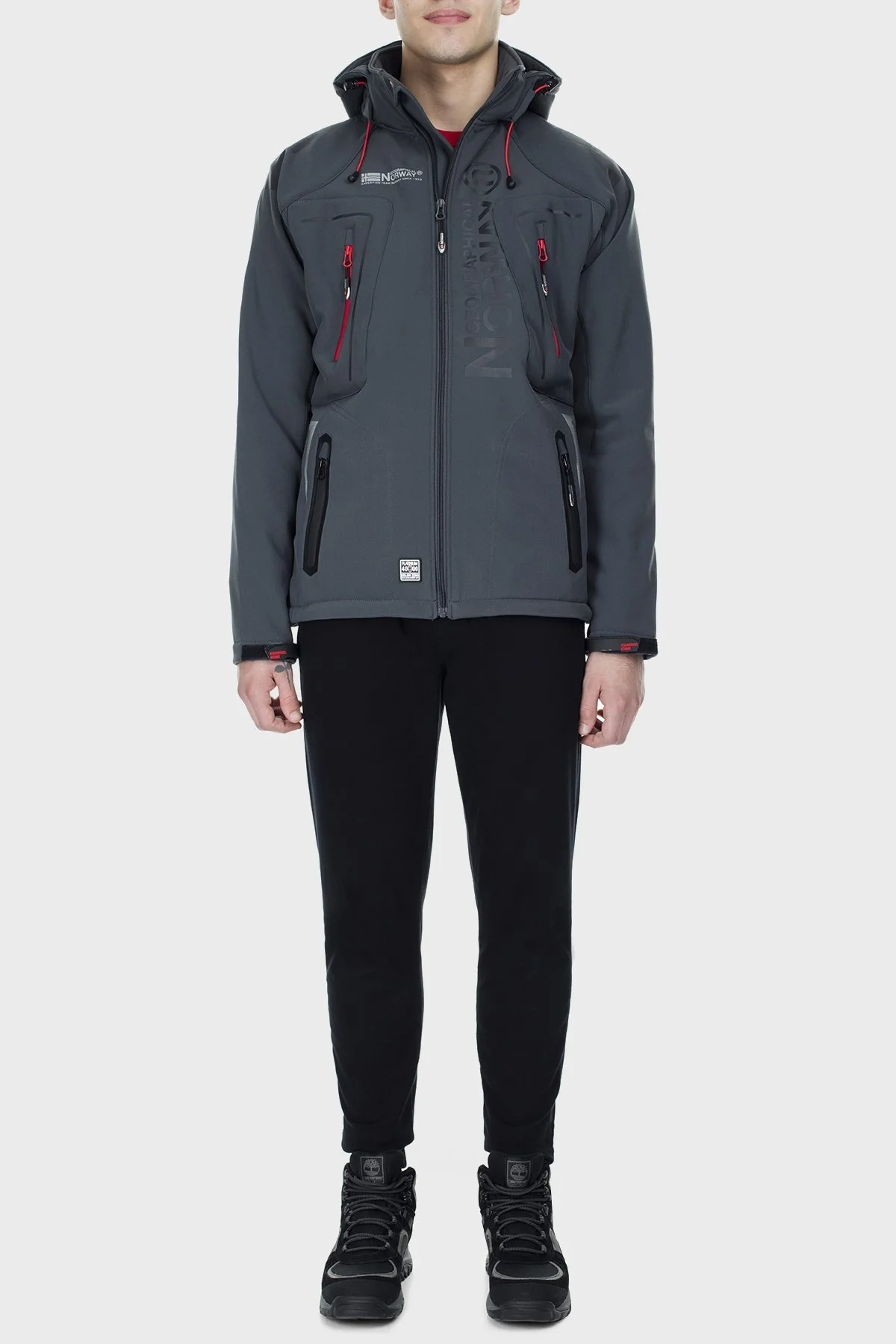 Norway Geographical Su ve Rüzgar Geçirmez Outdoor Erkek Mont TECHNO056 KOYU GRİ - 7