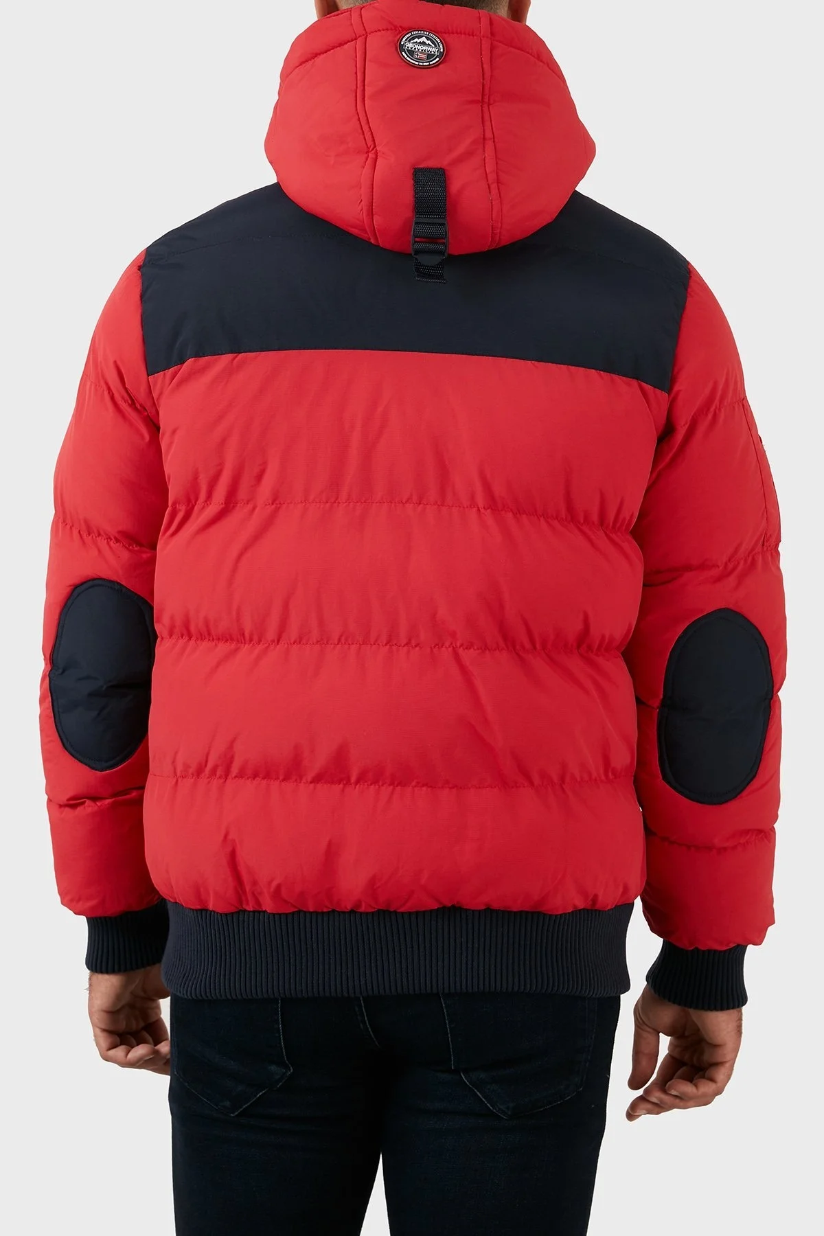 Norway Geographical Suya Dayanıklı Çıkarılabilir Kapüşonlu Şişme Erkek Mont VOLVA KIRMIZI - 7