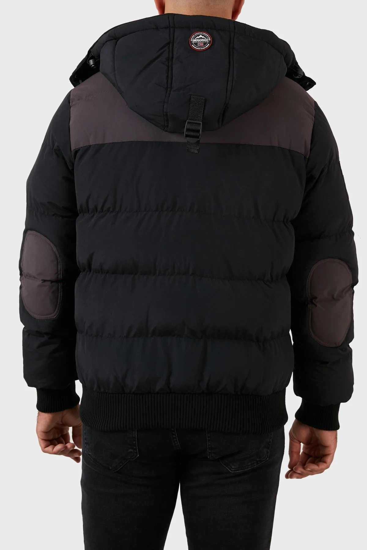 Norway Geographical Suya Dayanıklı Çıkarılabilir Kapüşonlu Şişme Erkek Mont VOLVA SİYAH - 14