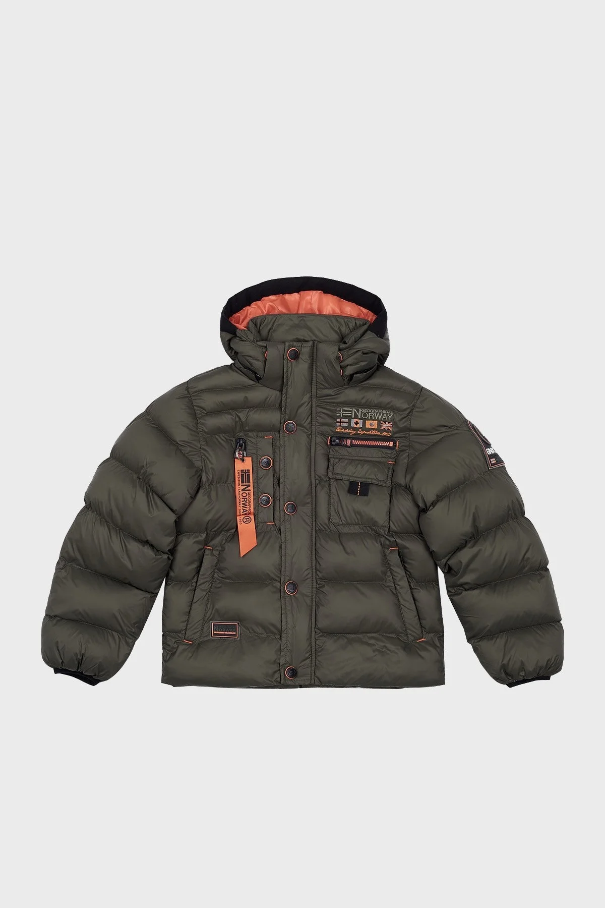 Norway Geographical Suya Dayanıklı Outdoor Çocuk Mont CITERNIERB HAKİ - 1