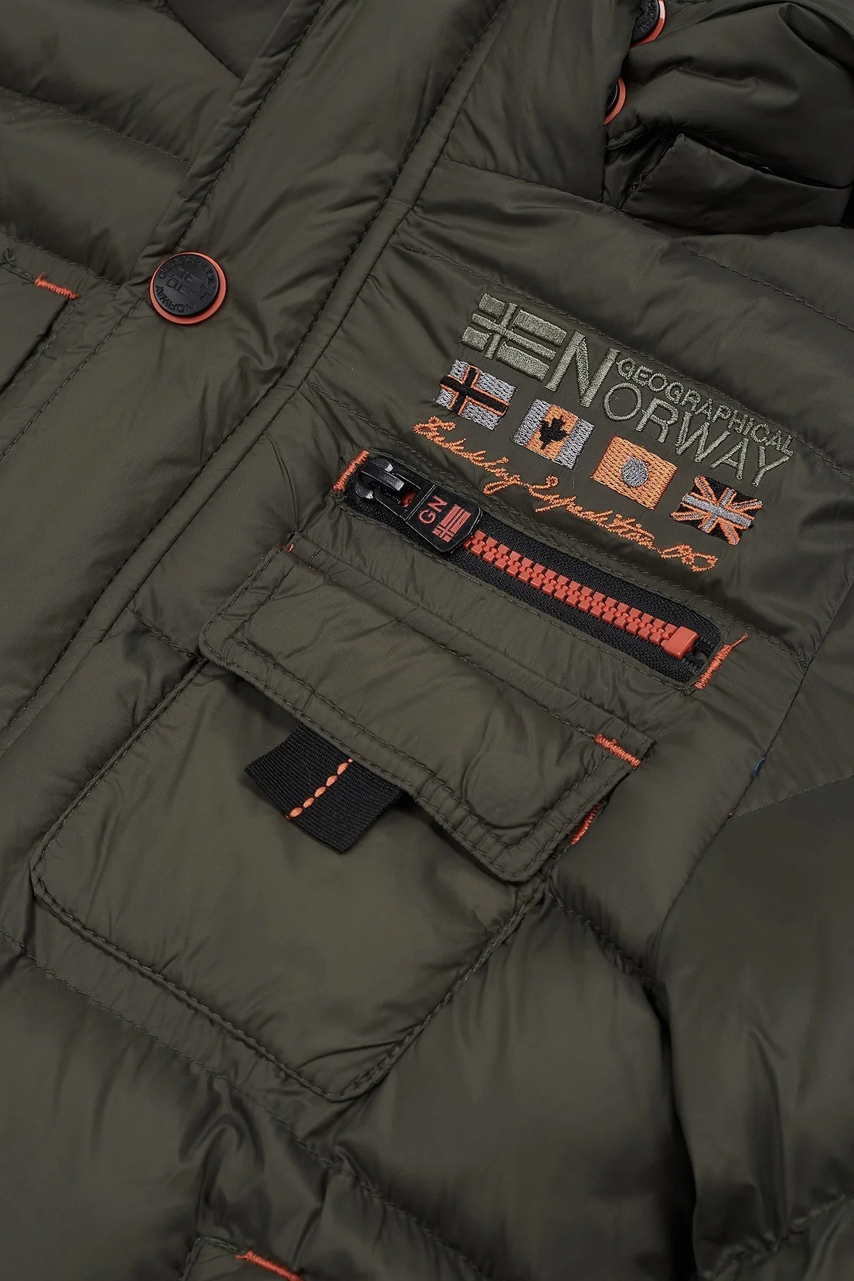Norway Geographical Suya Dayanıklı Outdoor Çocuk Mont CITERNIERB HAKİ - 5