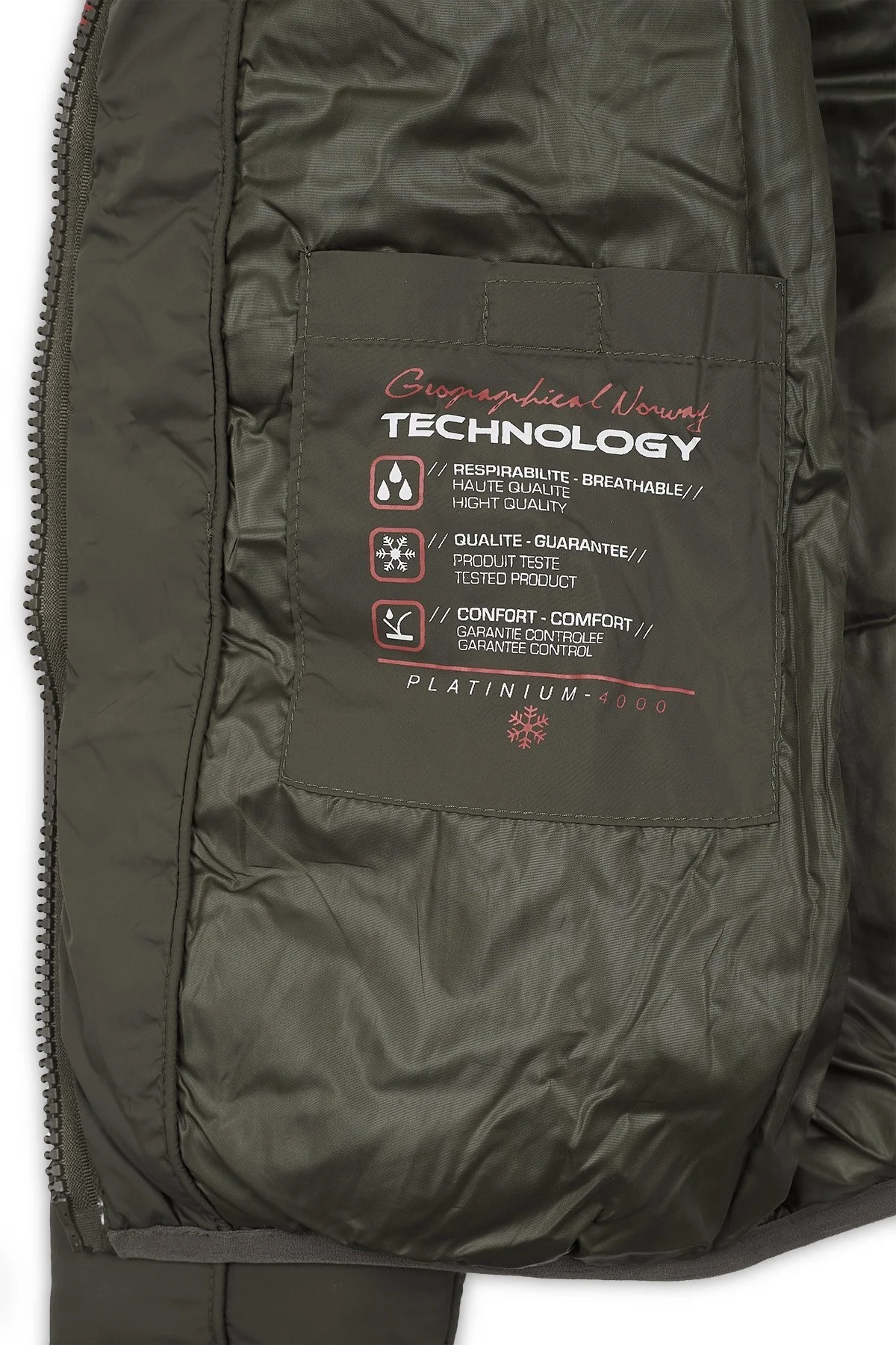 Norway Geographical Suya Dayanıklı Outdoor Çocuk Parka BOMBEB HAKİ - 7