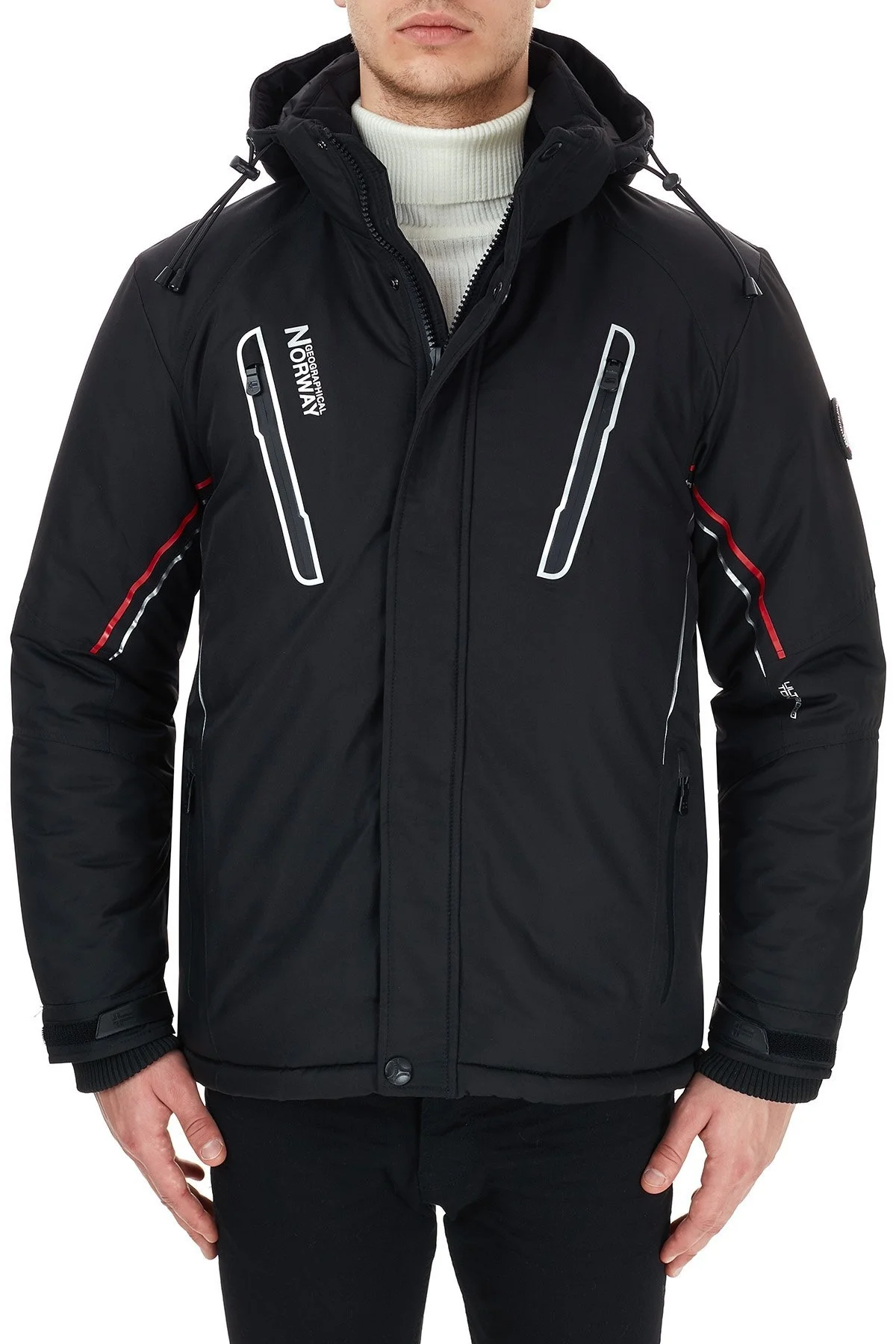 Norway Geographical Suya Dayanıklı Outdoor Erkek Parka ALAIN SİYAH - 2