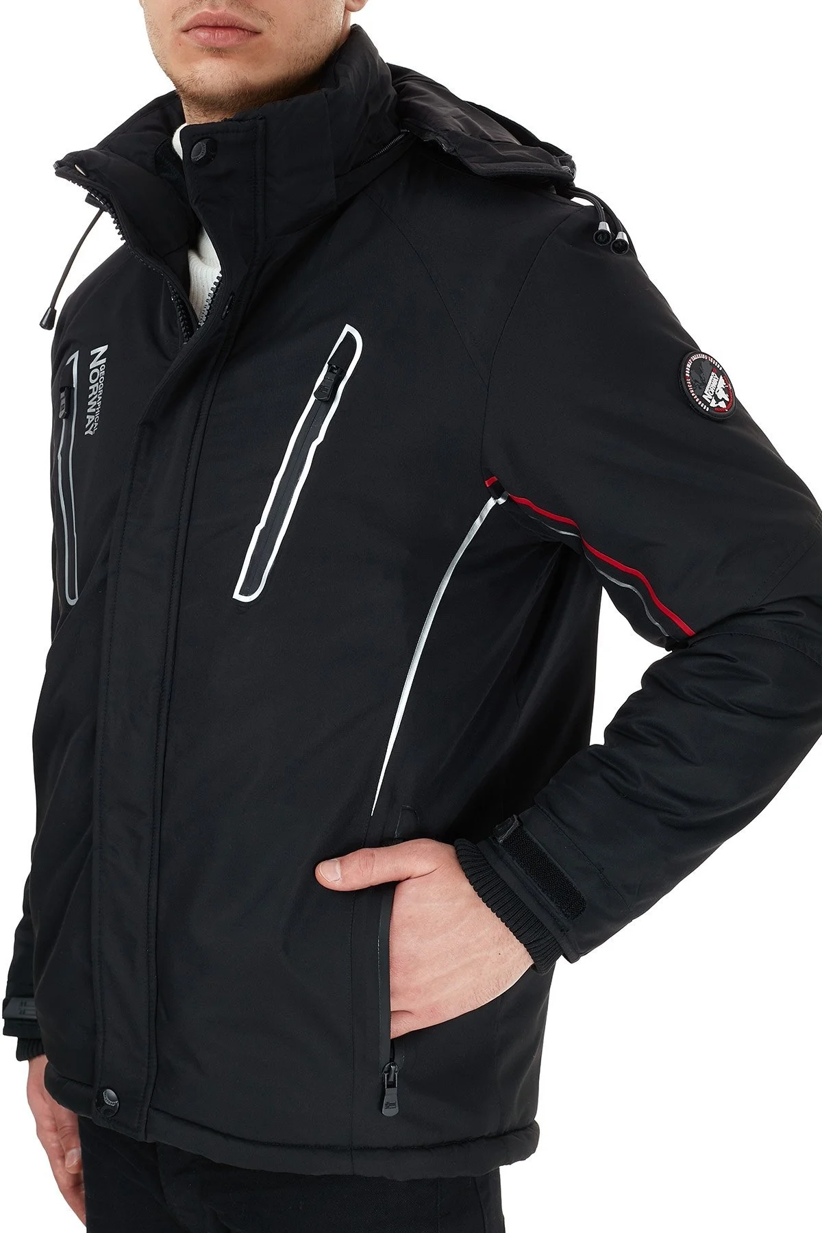 Norway Geographical Suya Dayanıklı Outdoor Erkek Parka ALAIN SİYAH - 3