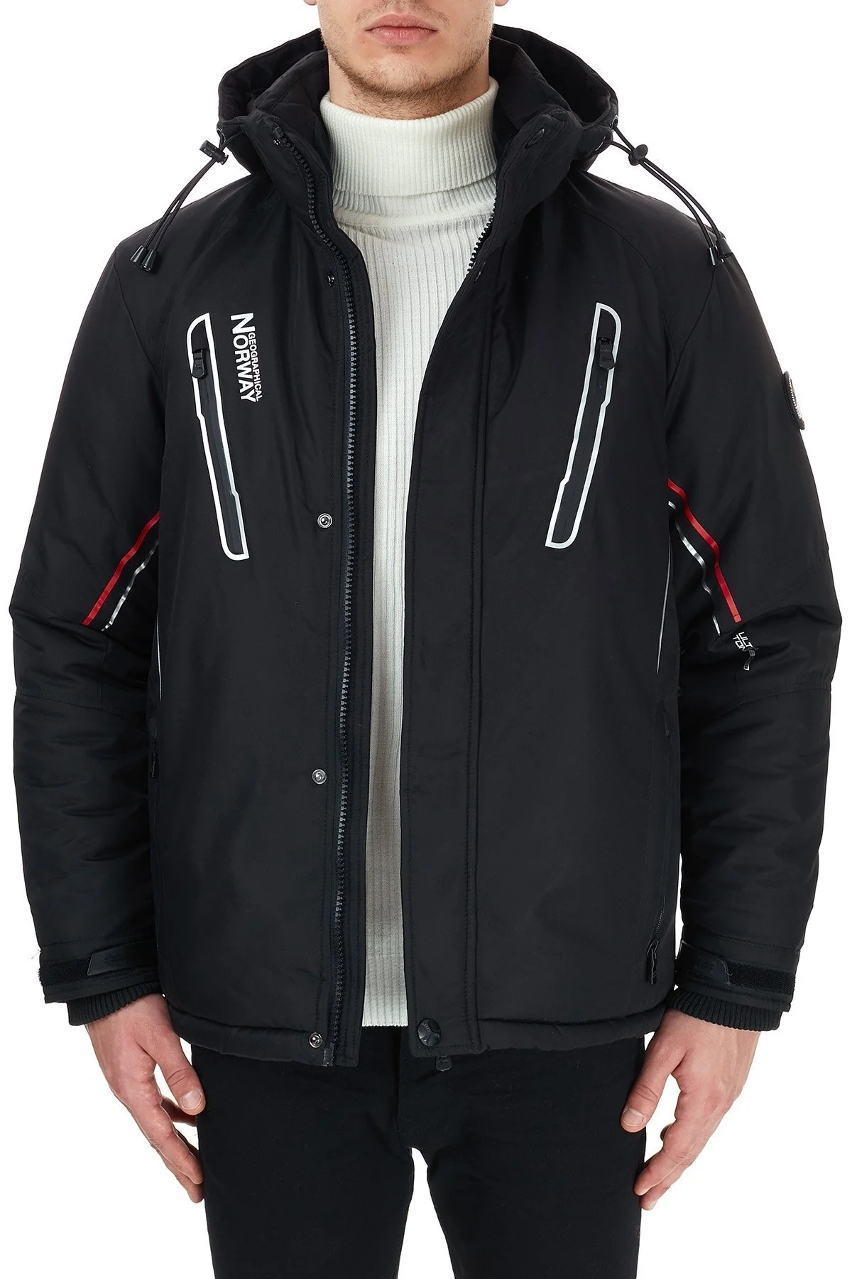 Norway Geographical Suya Dayanıklı Outdoor Erkek Parka ALAIN SİYAH - 4