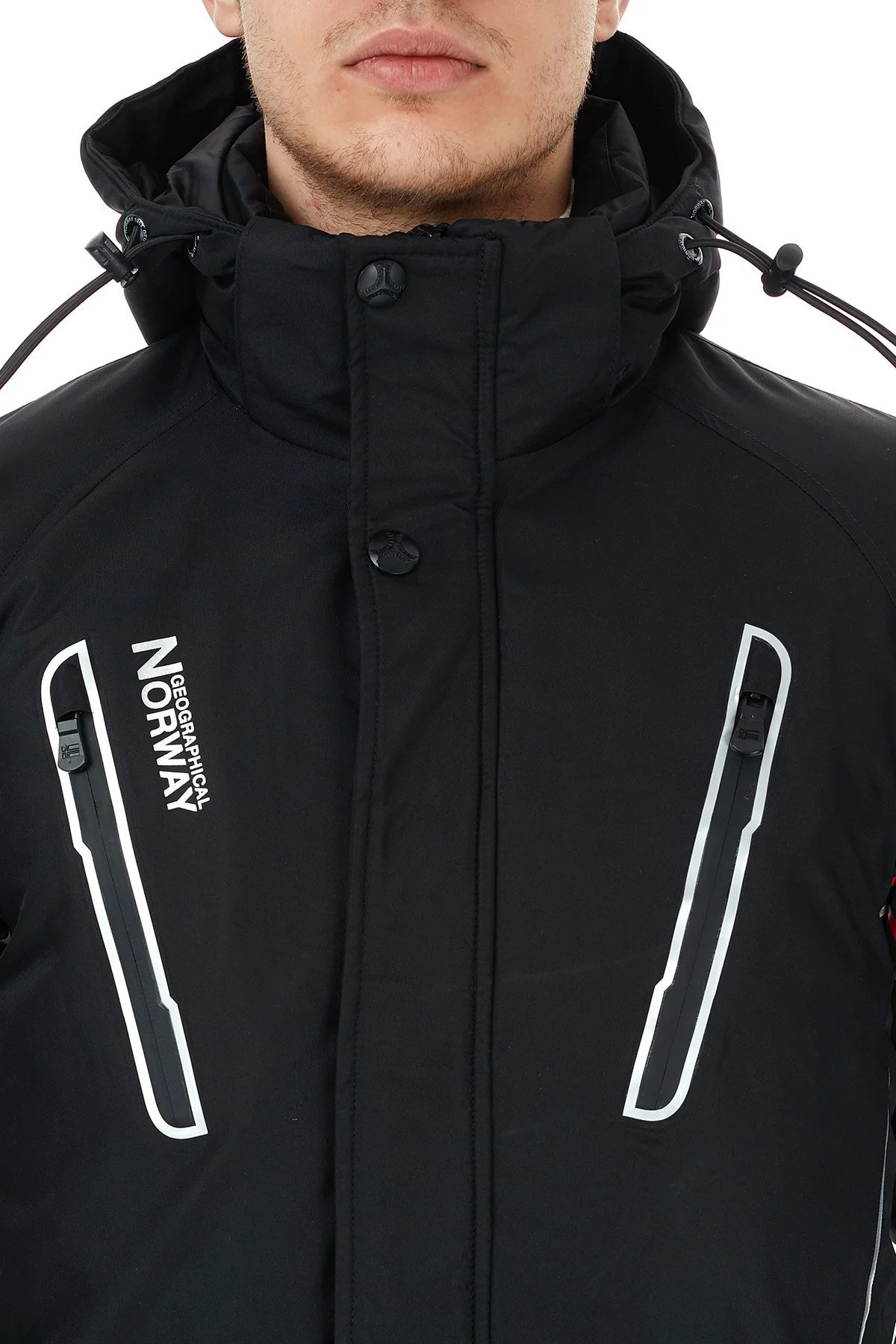 Norway Geographical Suya Dayanıklı Outdoor Erkek Parka ALAIN SİYAH - 6