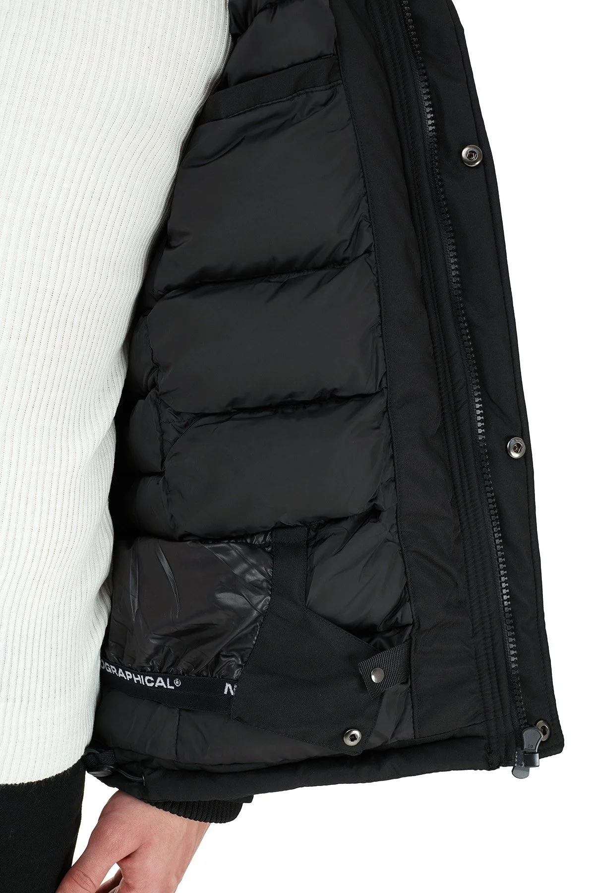 Norway Geographical Suya Dayanıklı Outdoor Erkek Parka ALAIN SİYAH - 8