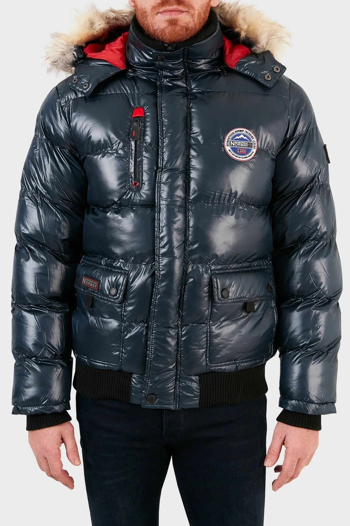 Norway Geographical Suya Dayanıklı Outdoor Erkek Parka BUGS LACİVERT - 1