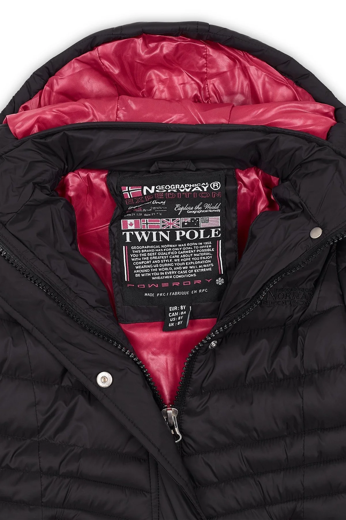 Norway Geographical Suya Dayanıklı Outdoor Çocuk Parka BLONDEG SİYAH - 4