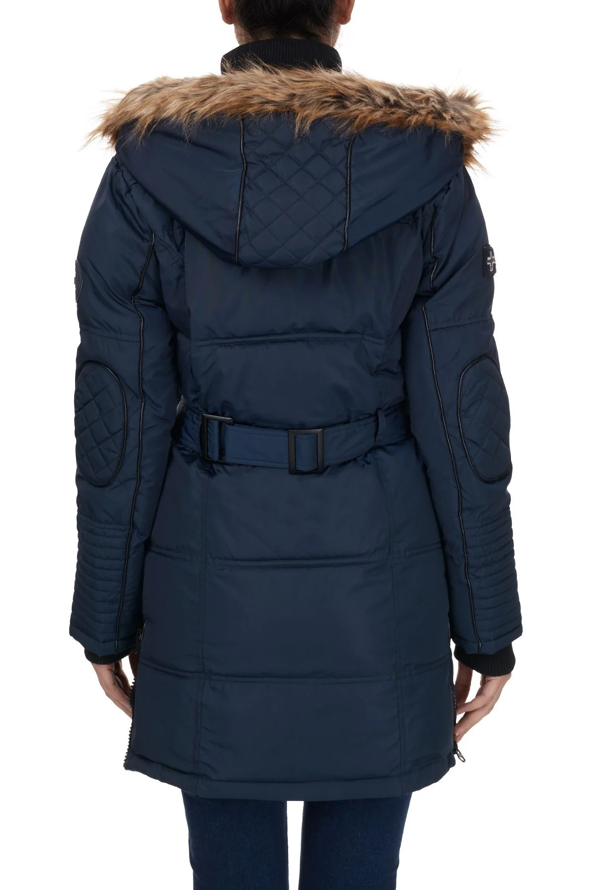 Norway Geographical Suya ve Soğuğa Dayanıklı Kapüşonlu Bayan Parka BEAUTIFUL LACİVERT - 5