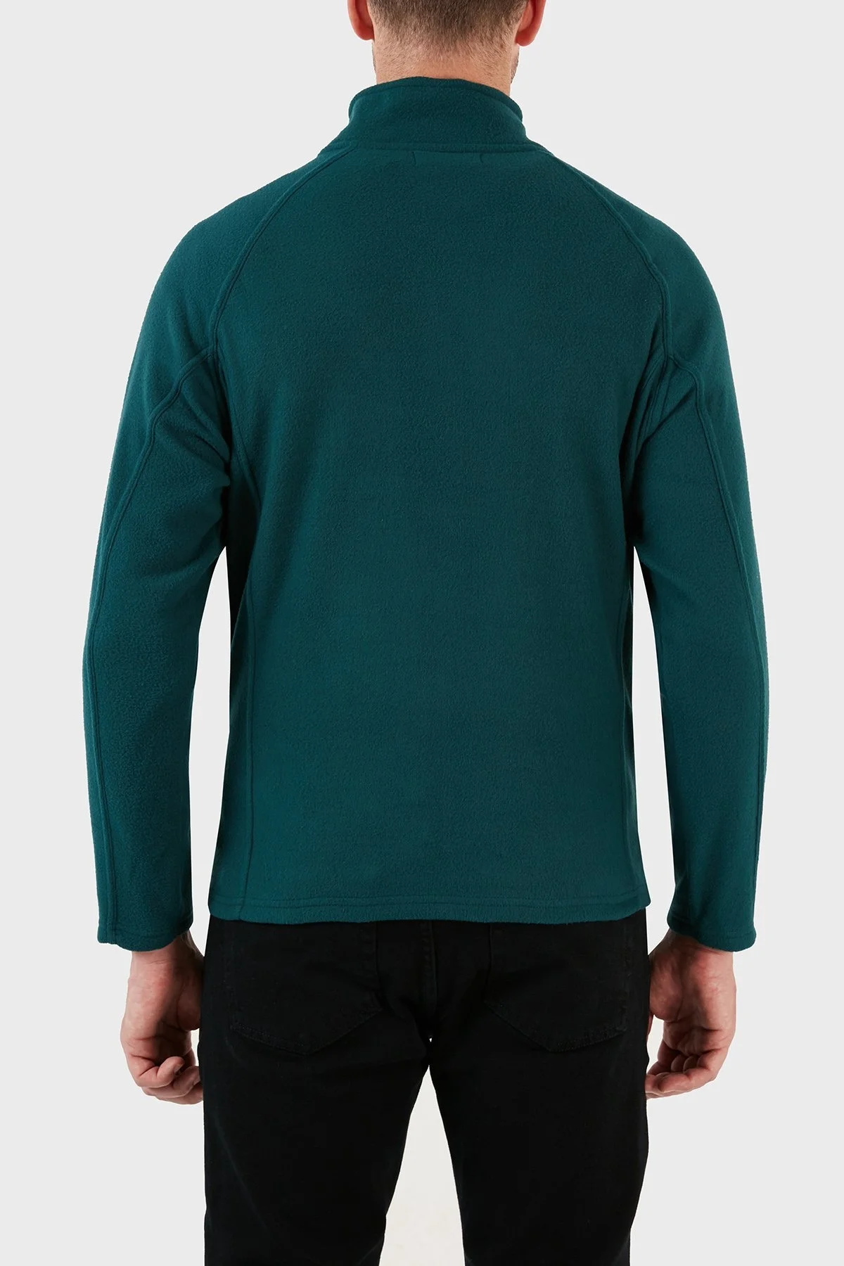 Norway Geographical Yumuşak Dokulu Dik Yaka Yarım Fermuarlı Outdoor Erkek Polar TUGASSOR KOYU YEŞİL - 8