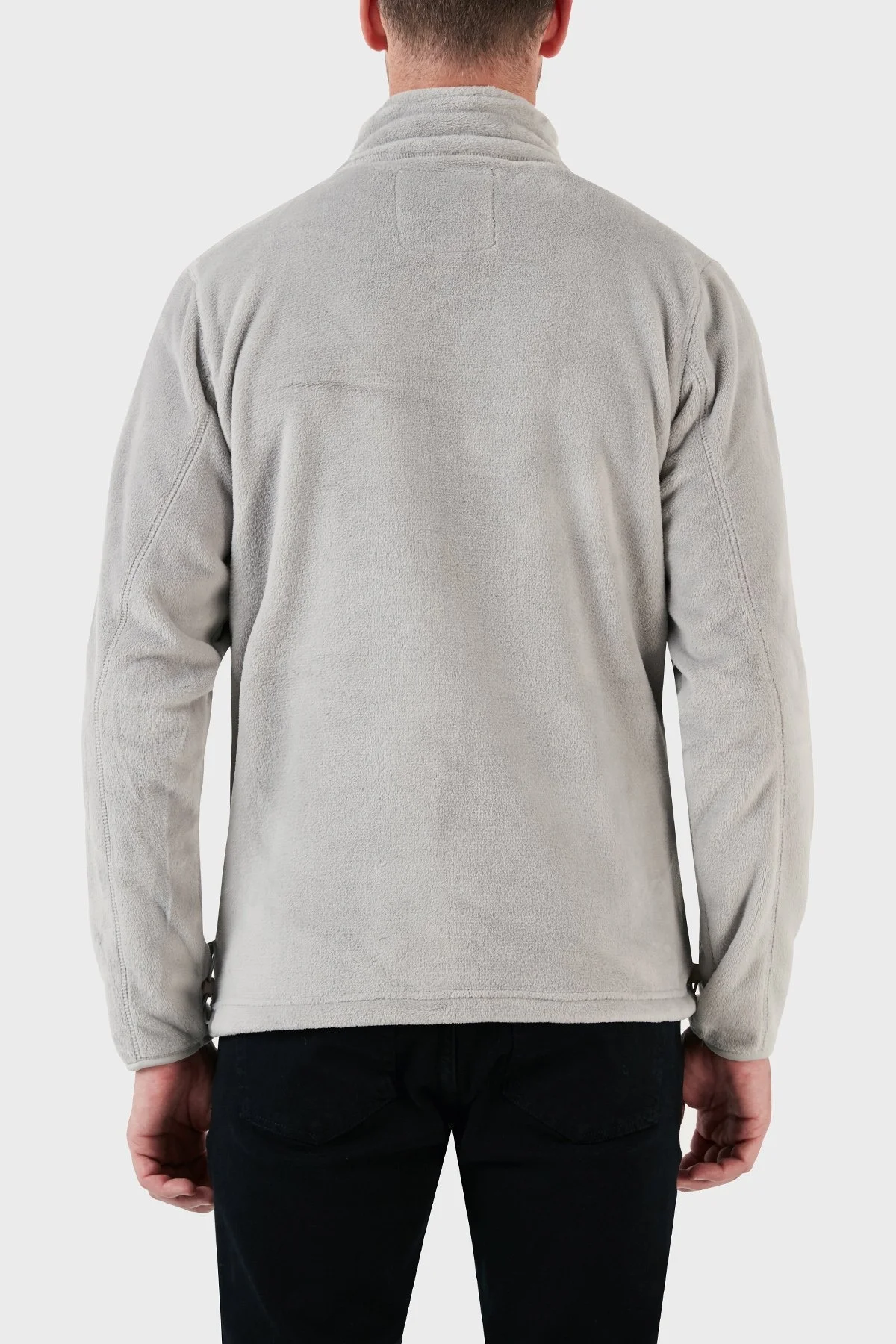 Norway Geographical Yumuşak Dokulu Soğuğa Dayanıklı Fermuarlı Outdoor Erkek Polar UPLOAD AÇIK GRİ - 8