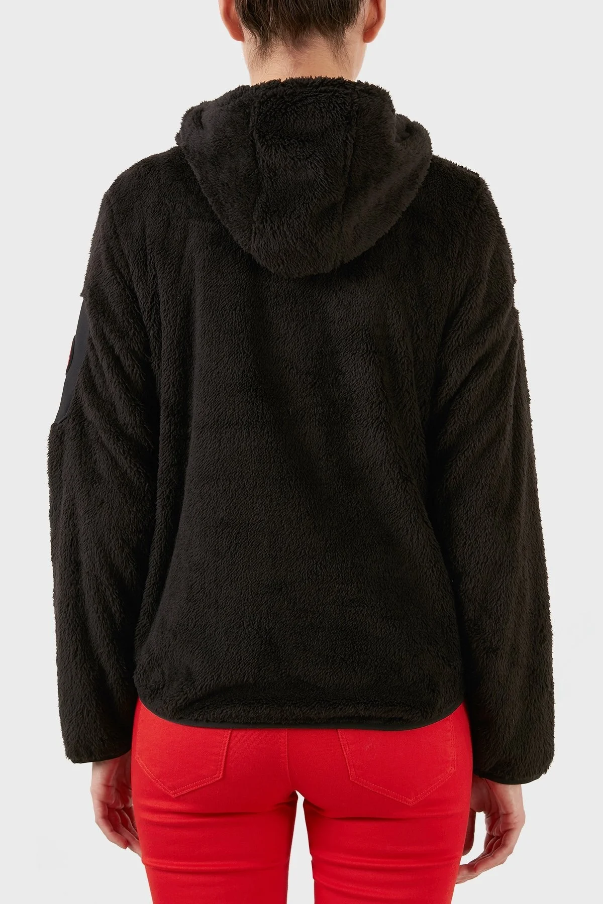 Norway Geographical Yumuşak Dokulu Soğuğa Dayanıklı Kapüşonlu Bayan Polar ULEBA SİYAH - 5