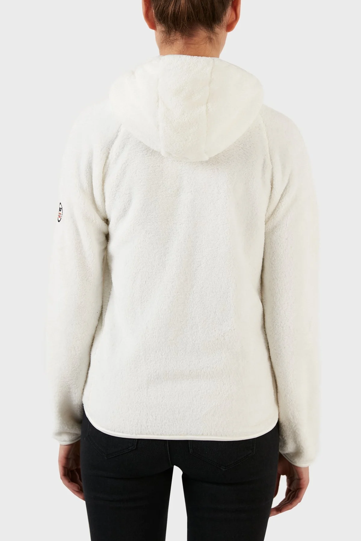 Norway Geographical Yumuşak Dokulu Soğuğa Dayanıklı Kapüşonlu Bayan Polar UPALOOD BEYAZ - 5