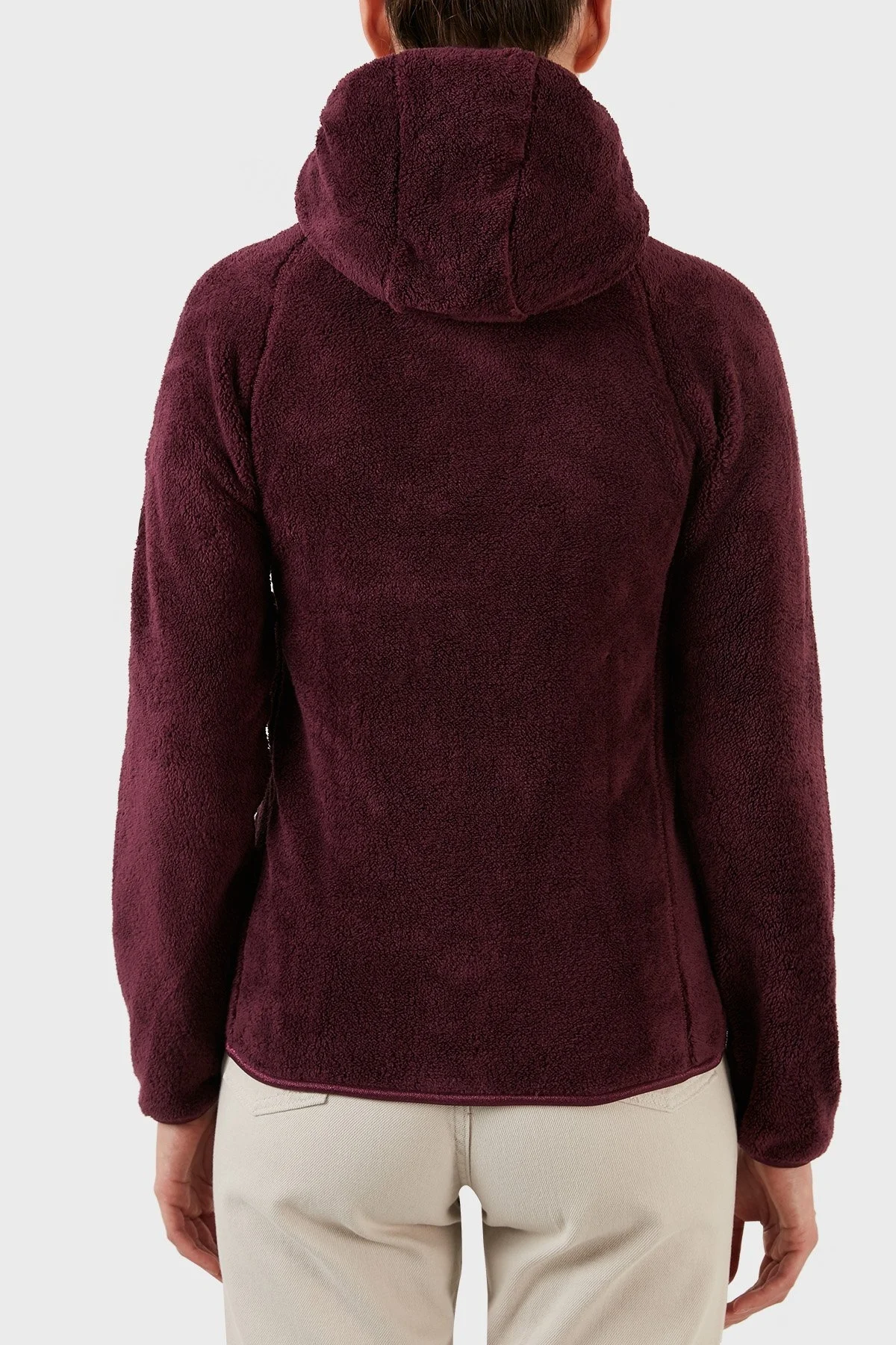 Norway Geographical Yumuşak Dokulu Soğuğa Dayanıklı Kapüşonlu Bayan Polar UPALOOD BORDO - 5