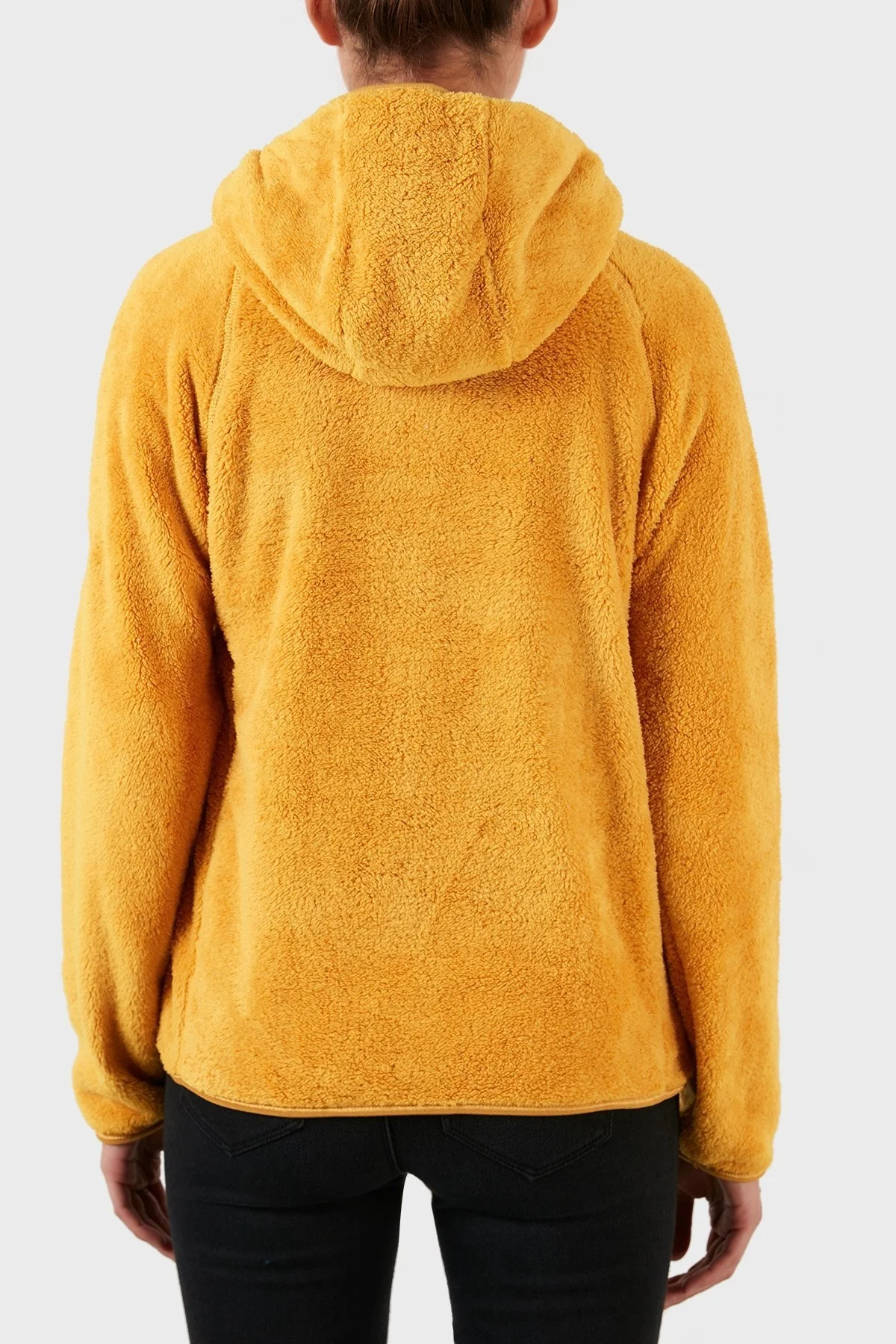 Norway Geographical Yumuşak Dokulu Soğuğa Dayanıklı Kapüşonlu Bayan Polar UPALOOD HARDAL - 5