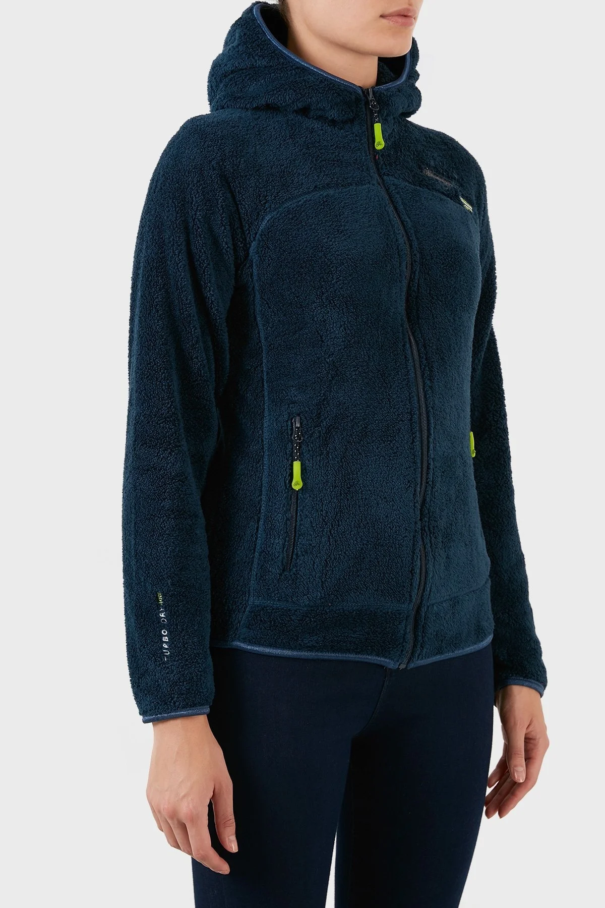 Norway Geographical Yumuşak Dokulu Soğuğa Dayanıklı Kapüşonlu Bayan Polar UPALOOD LACİVERT - 3