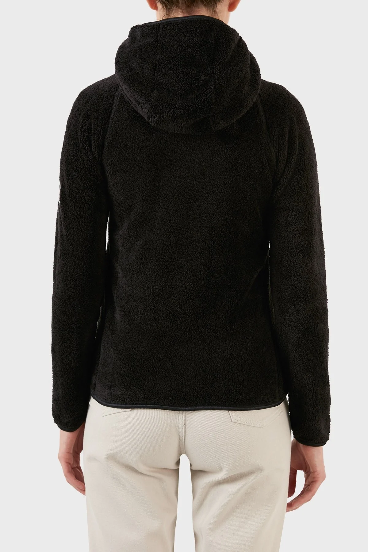 Norway Geographical Yumuşak Dokulu Soğuğa Dayanıklı Kapüşonlu Bayan Polar UPALOOD SİYAH - 5