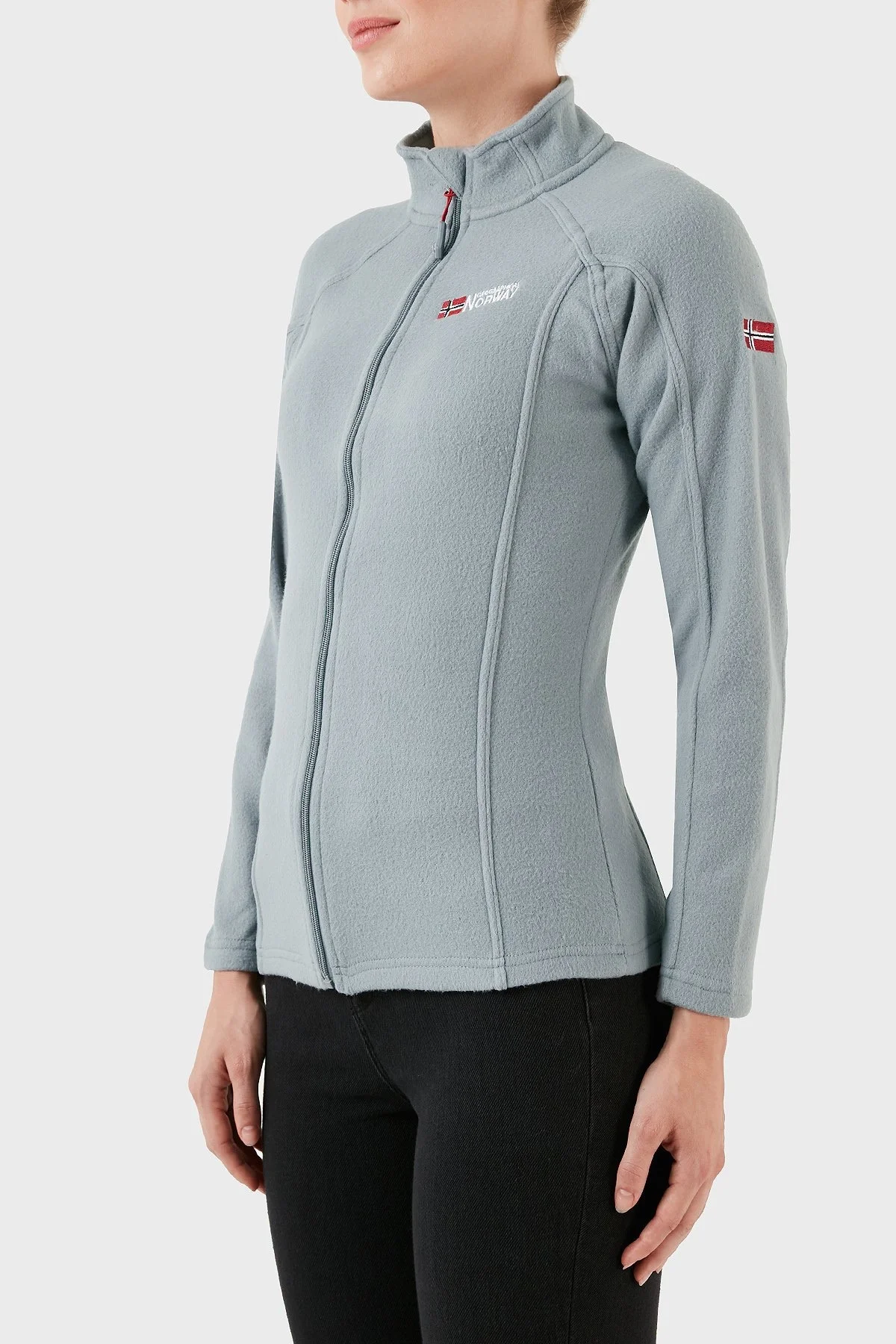 Norway Geographical Yumuşak Dokulu Soğuğa Dayanıklı Outdoor Bayan Polar TUG K GRİ - 8