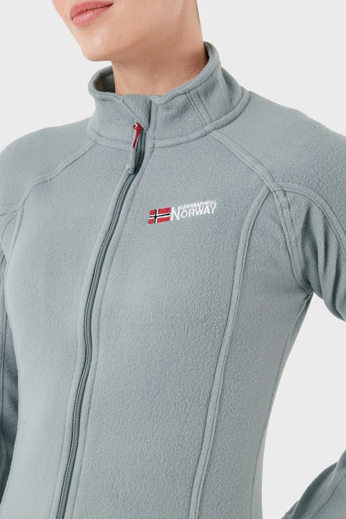 Norway Geographical Yumuşak Dokulu Soğuğa Dayanıklı Outdoor Bayan Polar TUG K GRİ - 11