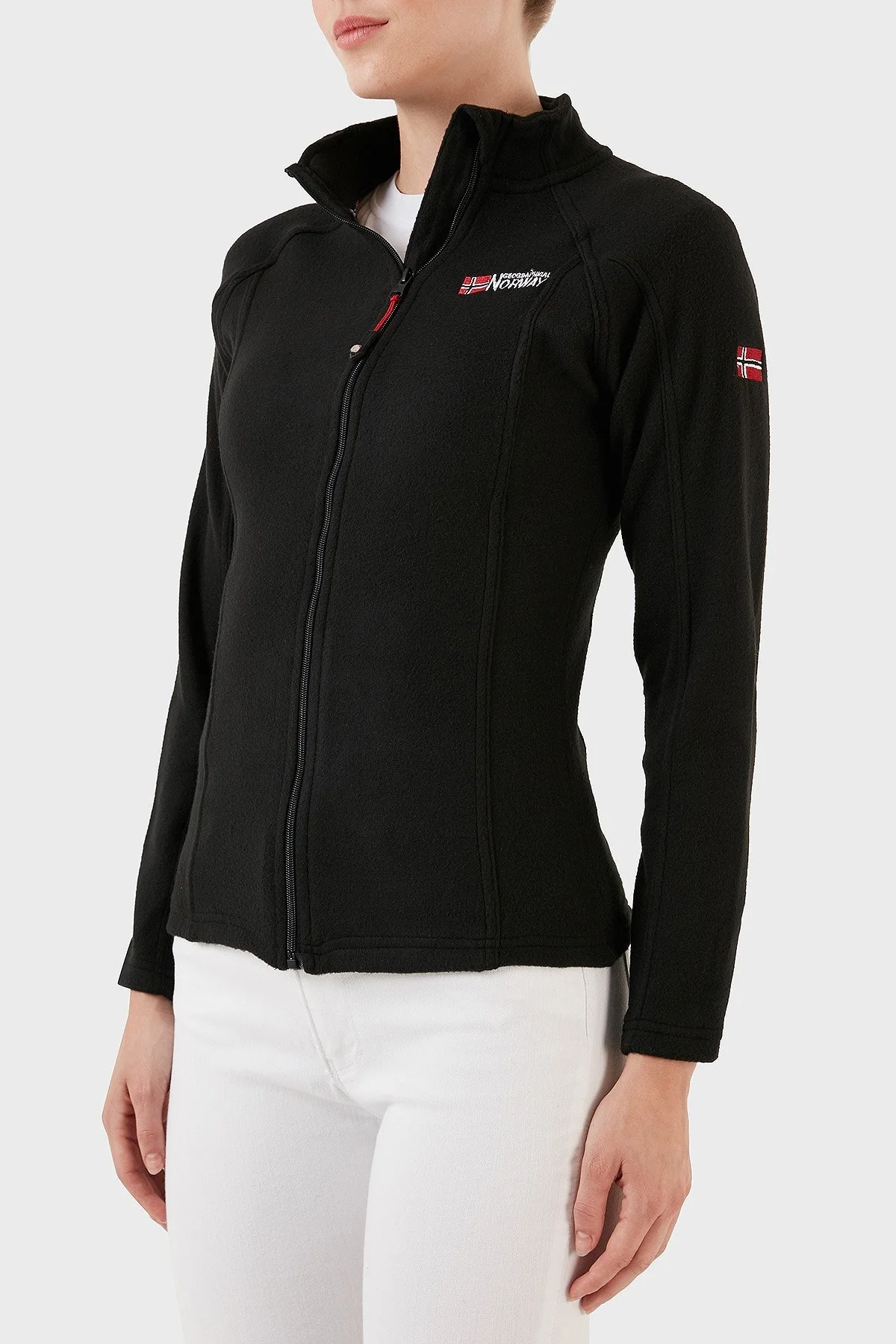 Norway Geographical Yumuşak Dokulu Soğuğa Dayanıklı Outdoor Bayan Polar TUG K SİYAH - 8