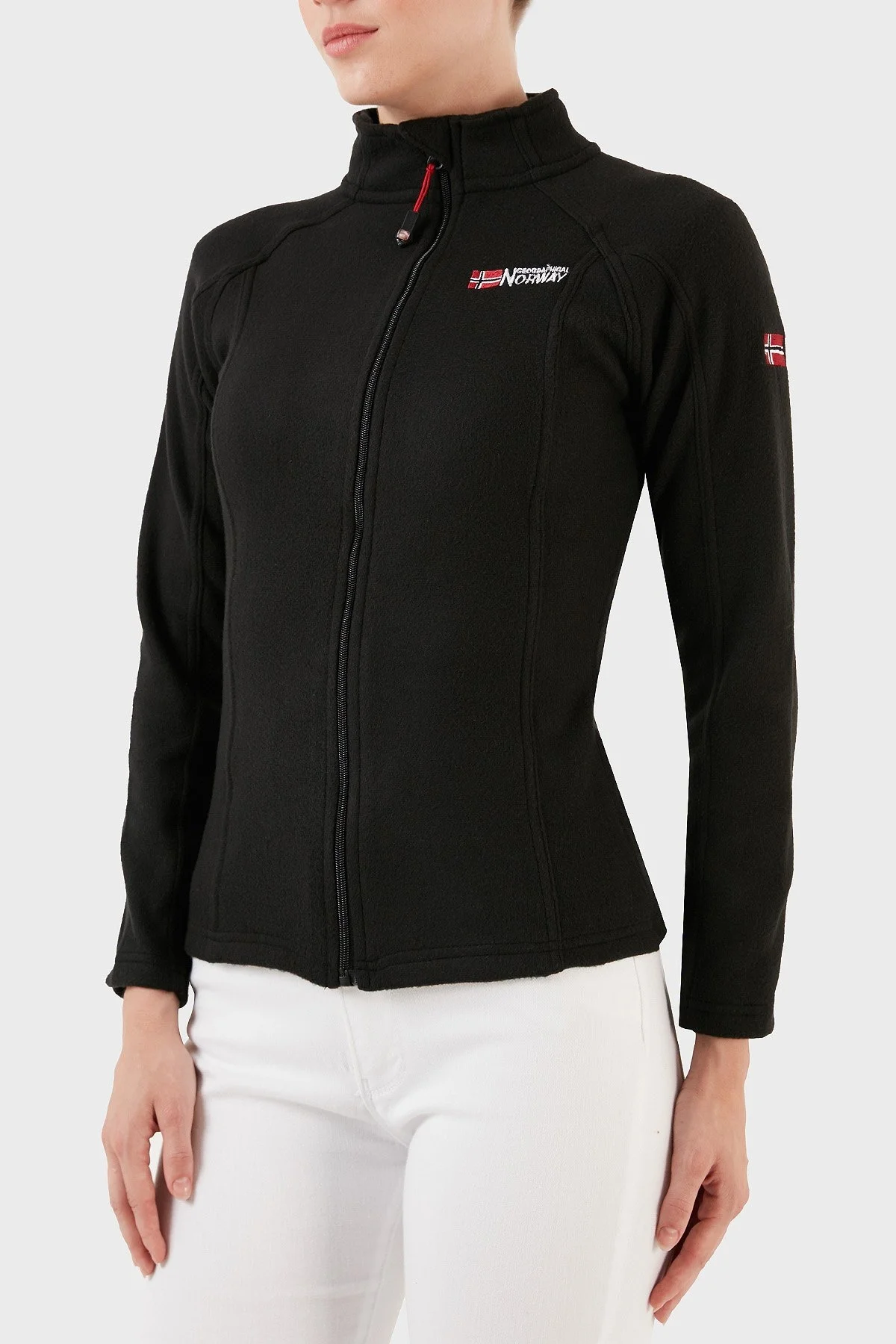 Norway Geographical Yumuşak Dokulu Soğuğa Dayanıklı Outdoor Bayan Polar TUG K SİYAH - 12