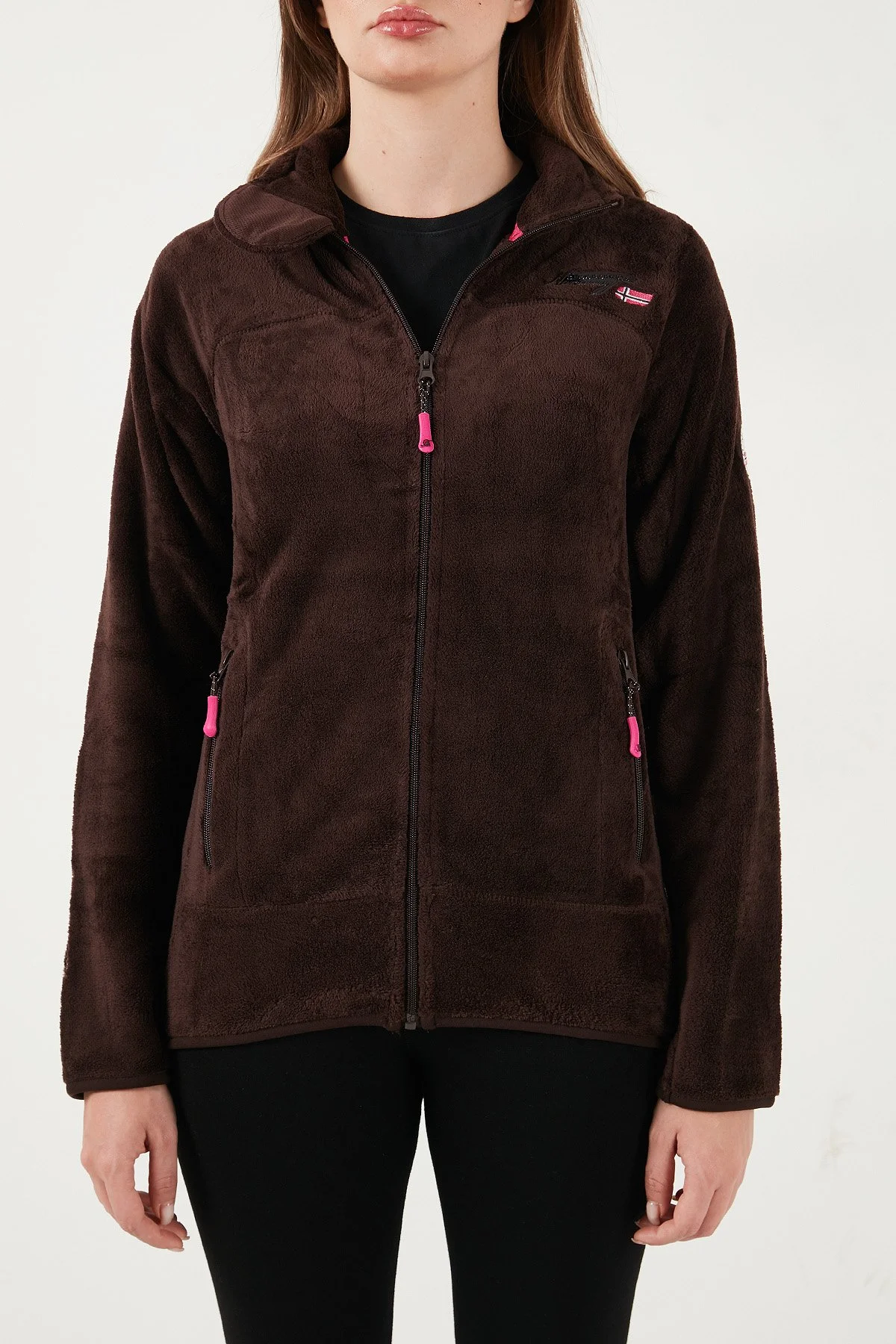 Norway Geographical Yumuşak Dokulu Soğuğa Dayanıklı Outdoor Bayan Polar UPALINEB KAHVE - 1