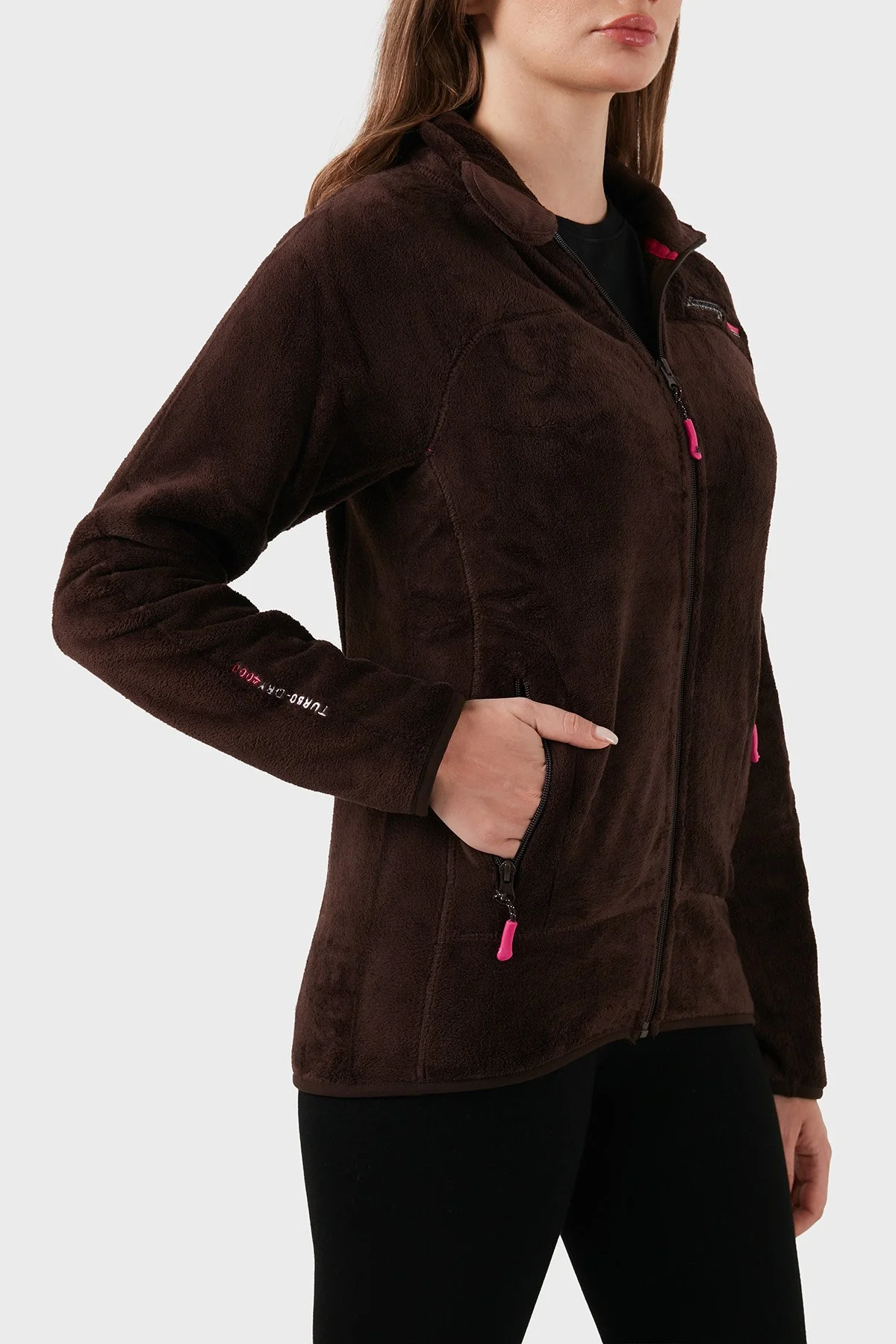 Norway Geographical Yumuşak Dokulu Soğuğa Dayanıklı Outdoor Bayan Polar UPALINEB KAHVE - 5