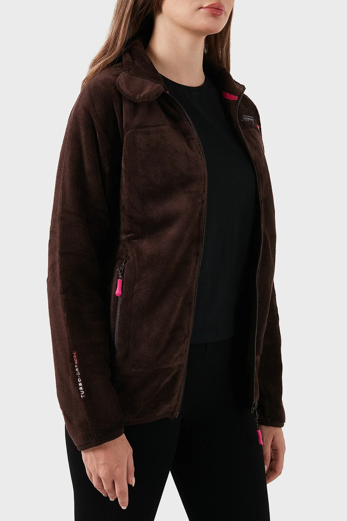 Norway Geographical Yumuşak Dokulu Soğuğa Dayanıklı Outdoor Bayan Polar UPALINEB KAHVE - 6