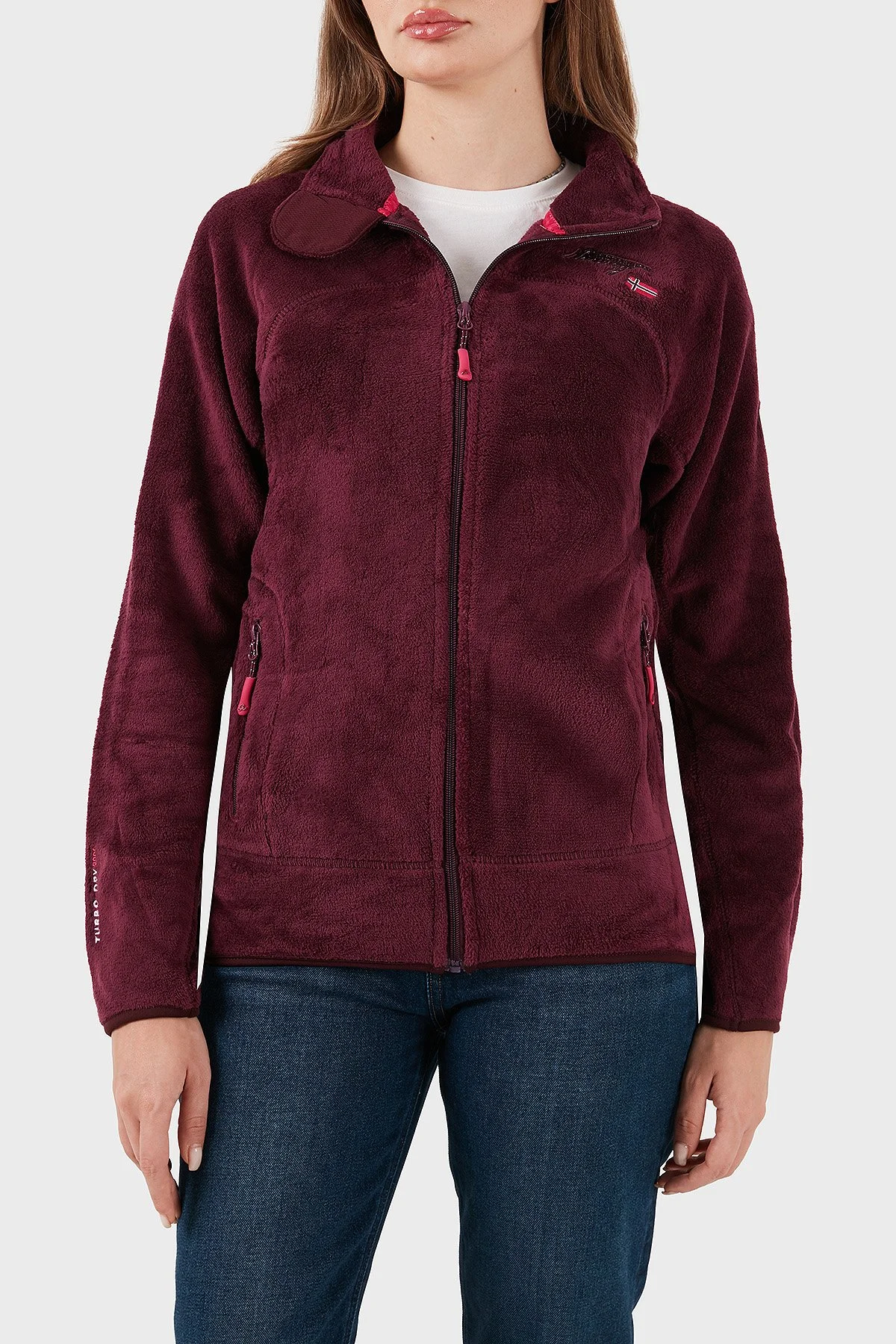 Norway Geographical Yumuşak Dokulu Soğuğa Dayanıklı Outdoor Bayan Polar UPALINEB MOR - 1