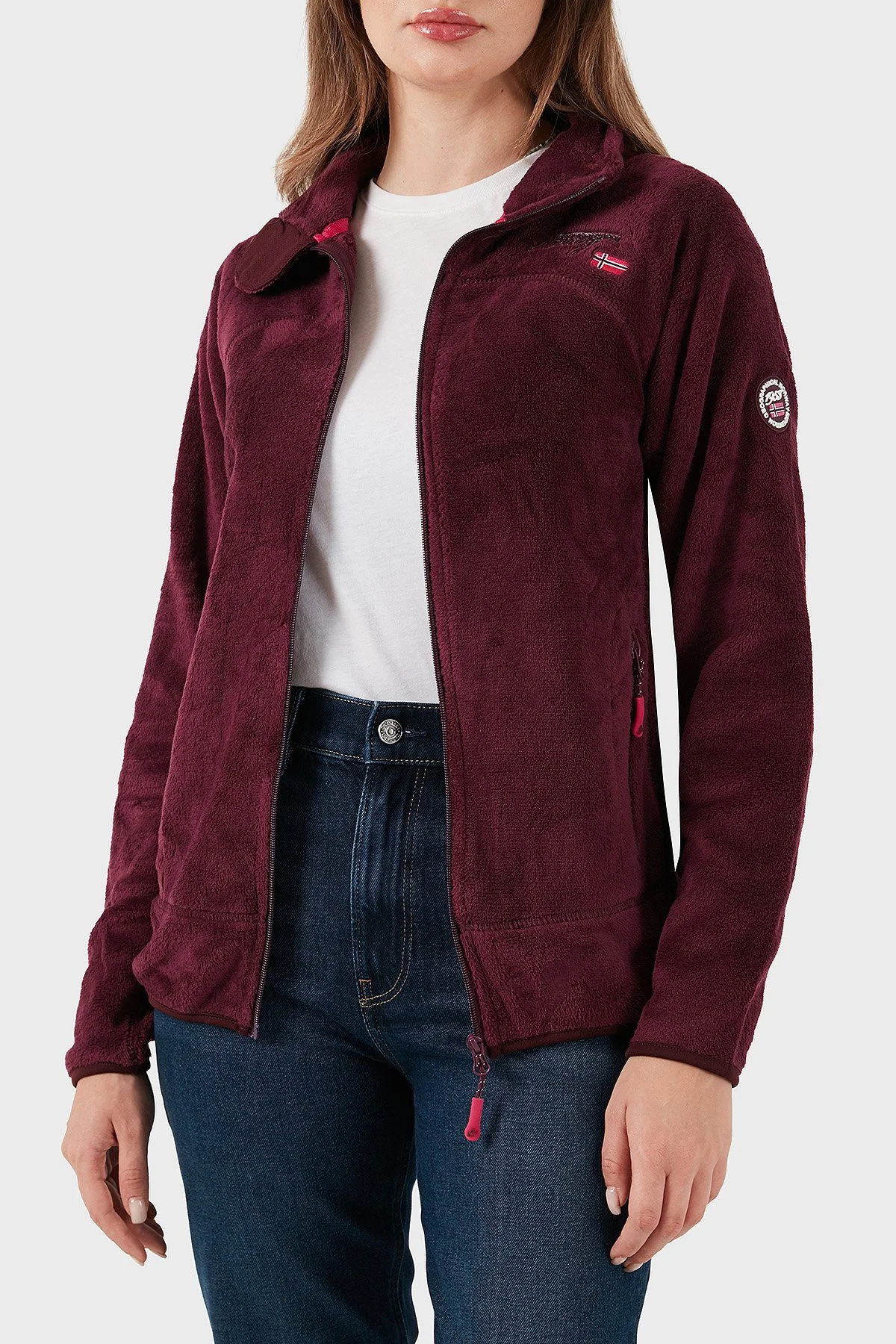 Norway Geographical Yumuşak Dokulu Soğuğa Dayanıklı Outdoor Bayan Polar UPALINEB MOR - 3