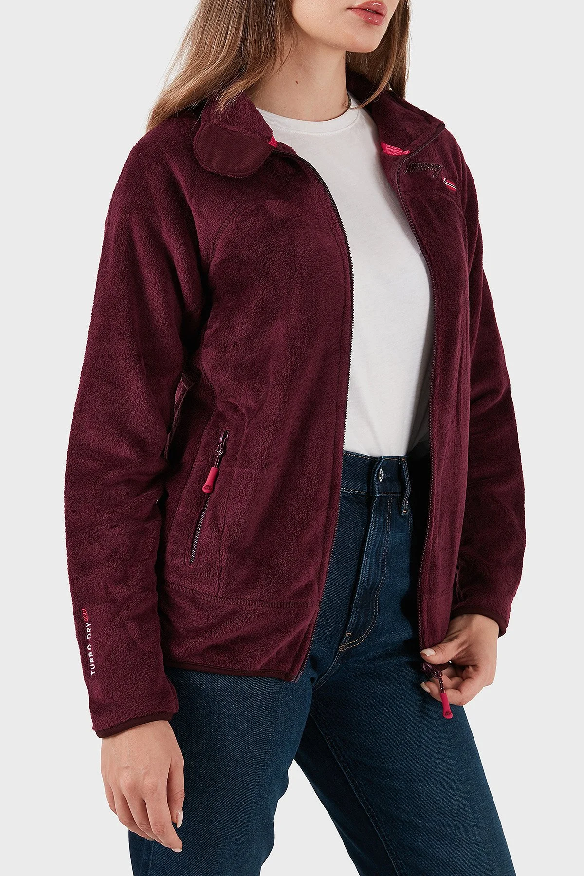 Norway Geographical Yumuşak Dokulu Soğuğa Dayanıklı Outdoor Bayan Polar UPALINEB MOR - 4