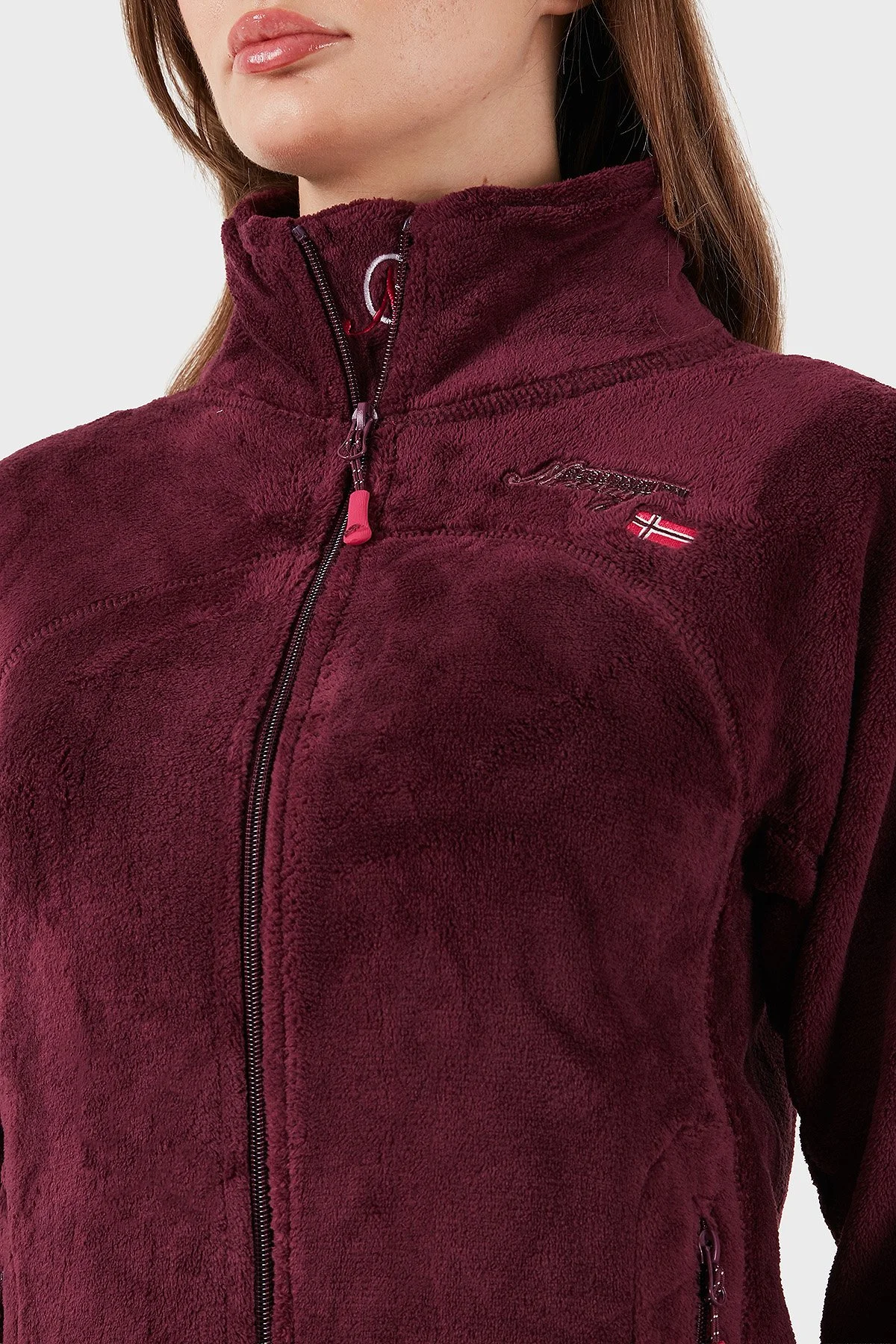 Norway Geographical Yumuşak Dokulu Soğuğa Dayanıklı Outdoor Bayan Polar UPALINEB MOR - 6