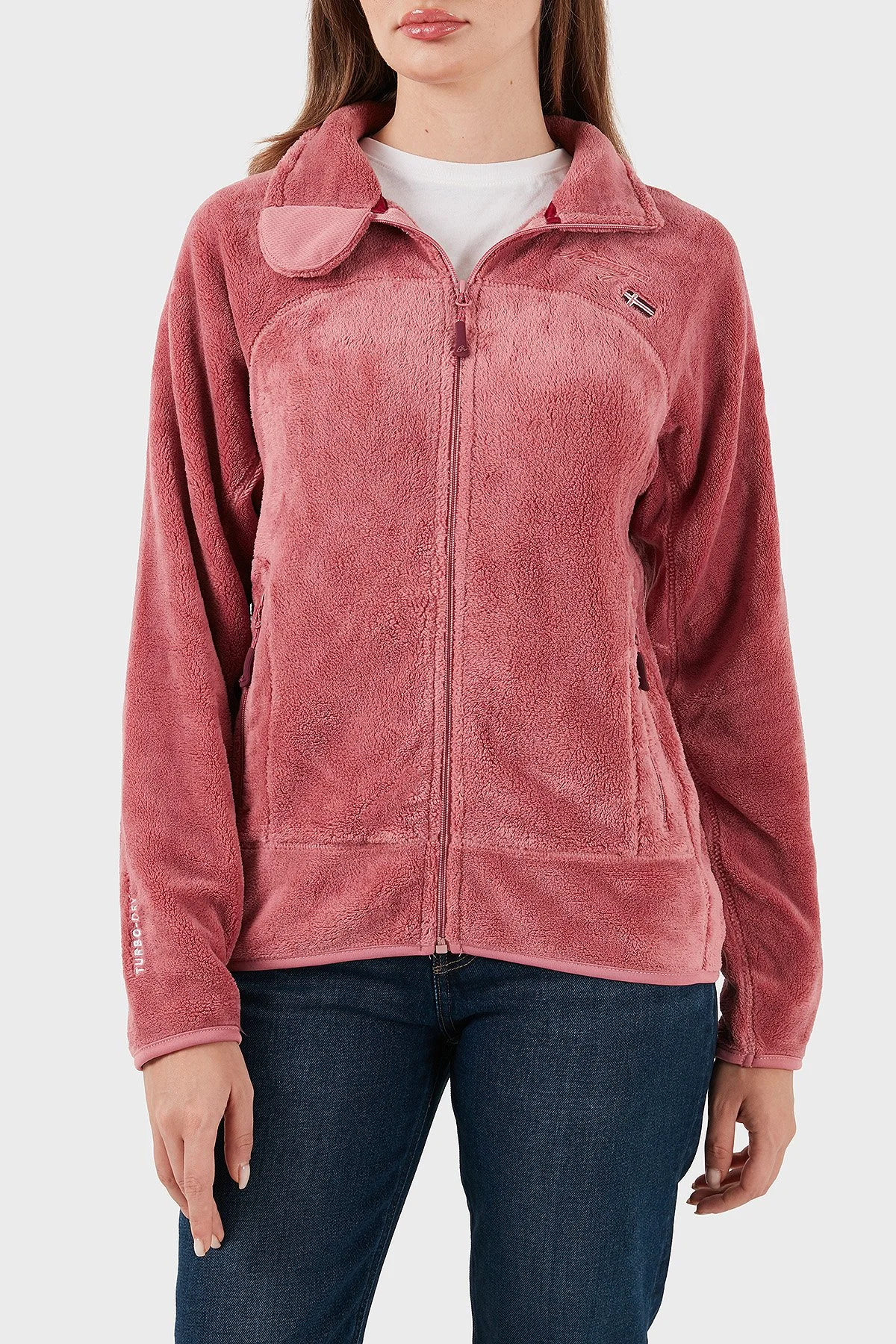 Norway Geographical Yumuşak Dokulu Soğuğa Dayanıklı Outdoor Bayan Polar UPALINEB PEMBE - 1