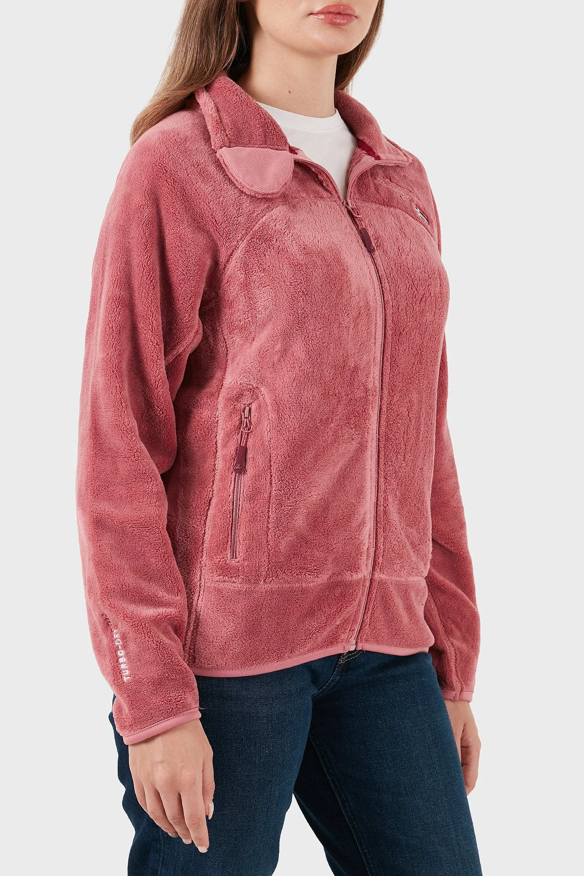 Norway Geographical Yumuşak Dokulu Soğuğa Dayanıklı Outdoor Bayan Polar UPALINEB PEMBE - 5