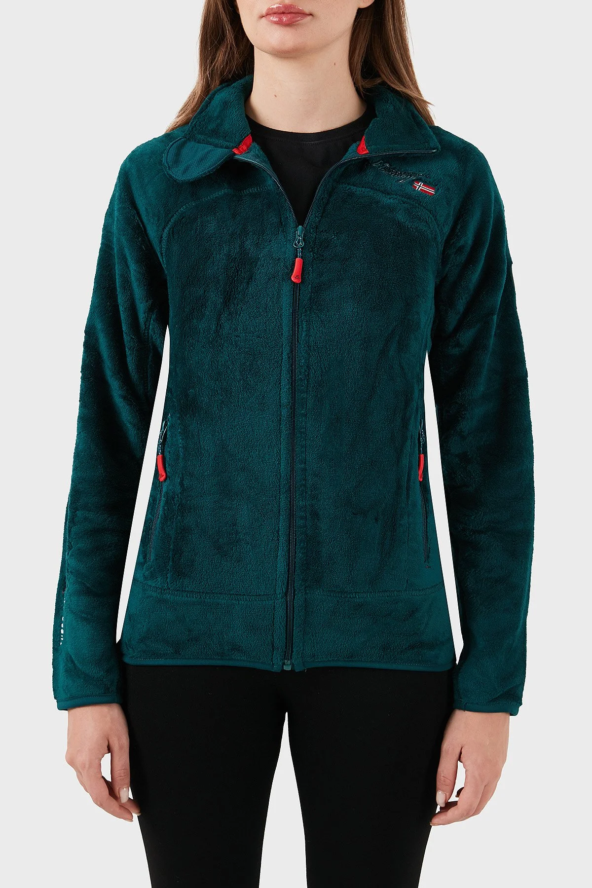 Norway Geographical Yumuşak Dokulu Soğuğa Dayanıklı Outdoor Bayan Polar UPALINEB YEŞİL - 1