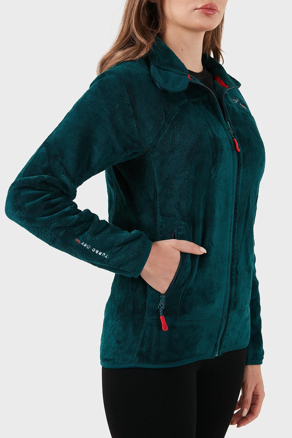 Norway Geographical Yumuşak Dokulu Soğuğa Dayanıklı Outdoor Bayan Polar UPALINEB YEŞİL - 5