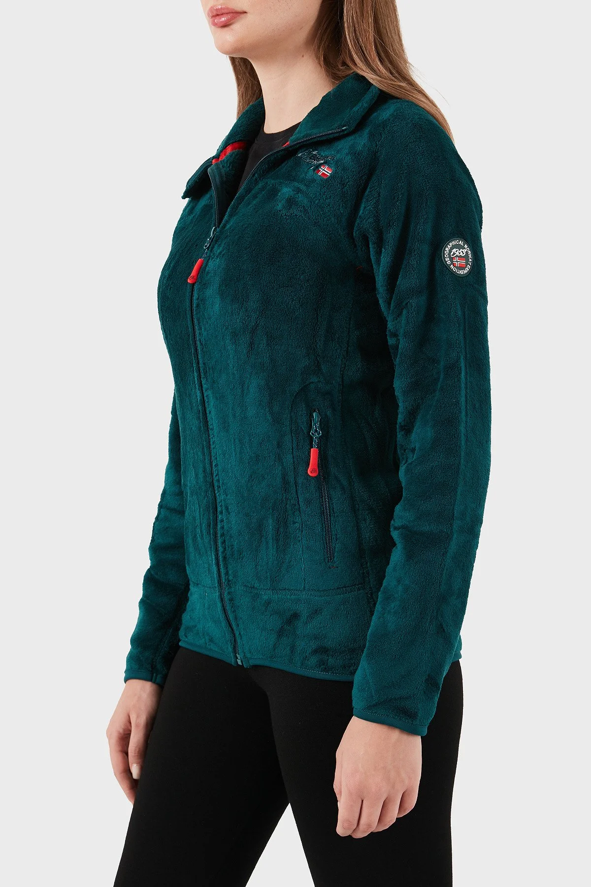 Norway Geographical Yumuşak Dokulu Soğuğa Dayanıklı Outdoor Bayan Polar UPALINEB YEŞİL - 6