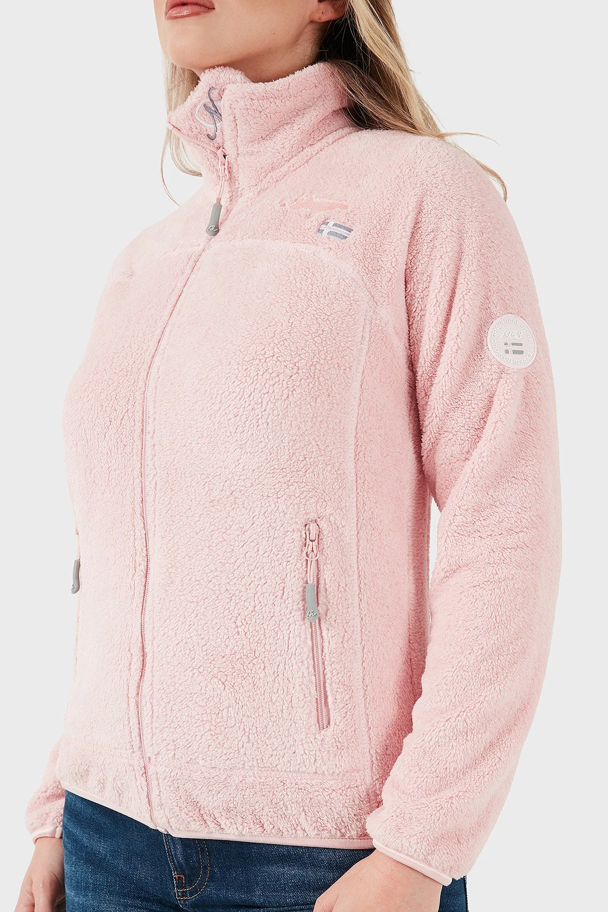 Norway Geographical Yumuşak Dokulu Soğuğa Dayanıklı Outdoor Bayan Polar UPALINEBB PEMBE - 7