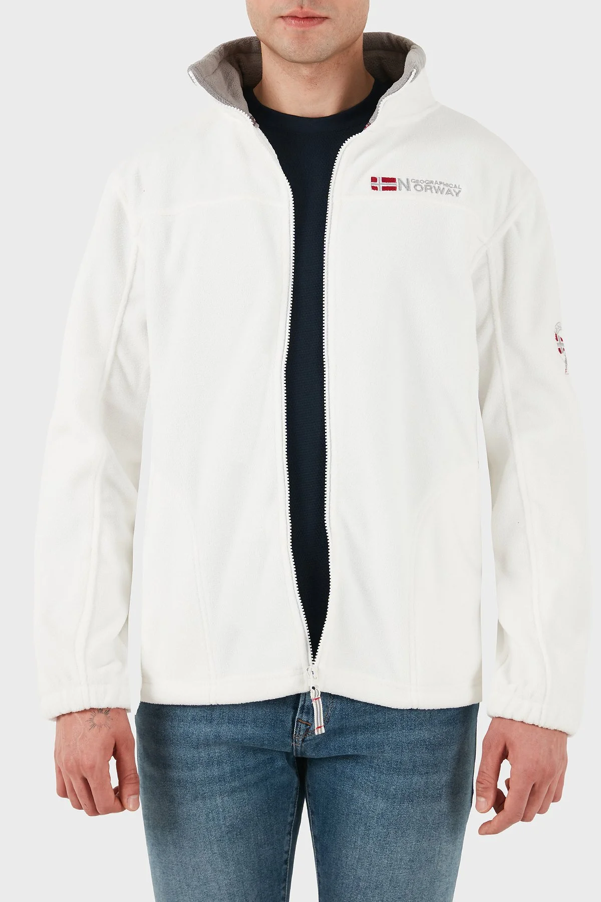 Norway Geographical Yumuşak Dokulu Soğuğa Dayanıklı Outdoor Erkek Polar TAMAZONIE BEYAZ - 1