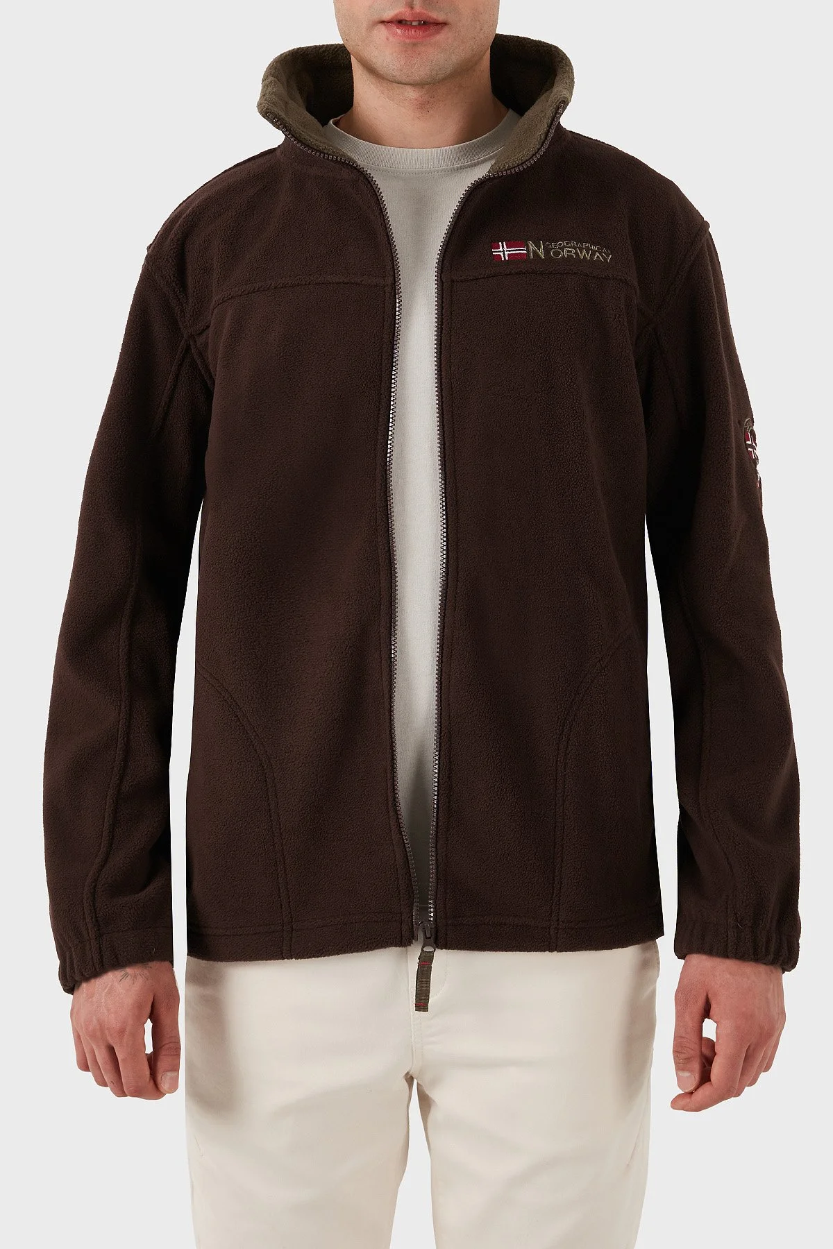 Norway Geographical Yumuşak Dokulu Soğuğa Dayanıklı Outdoor Erkek Polar TAMAZONIE KAHVE - 1