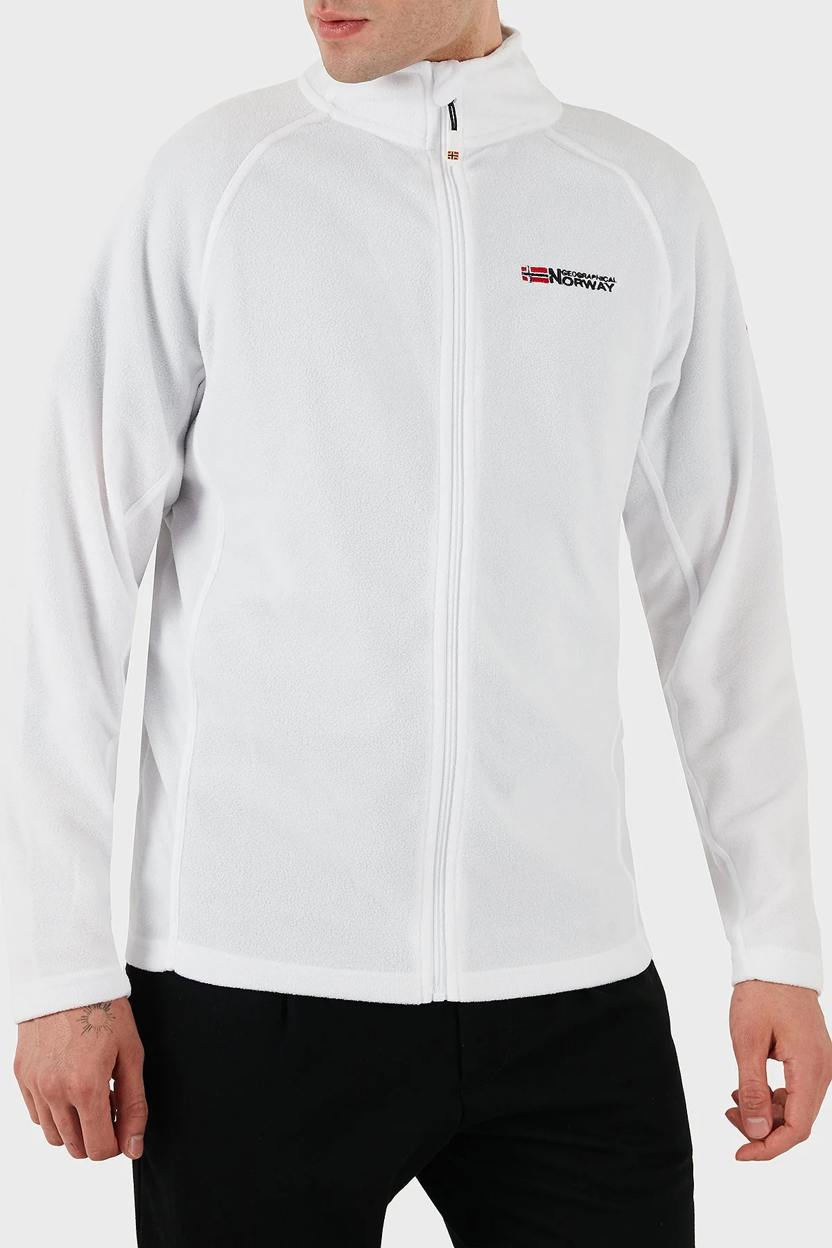 Norway Geographical Yumuşak Dokulu Soğuğa Dayanıklı Outdoor Erkek Polar TUG BEYAZ - 2