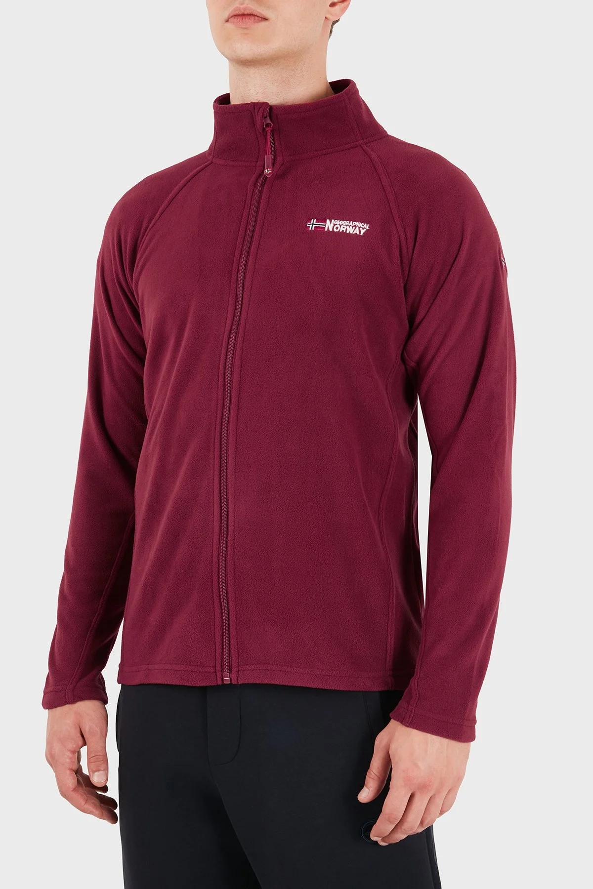 Norway Geographical Yumuşak Dokulu Soğuğa Dayanıklı Outdoor Erkek Polar TUG Bordo - 4