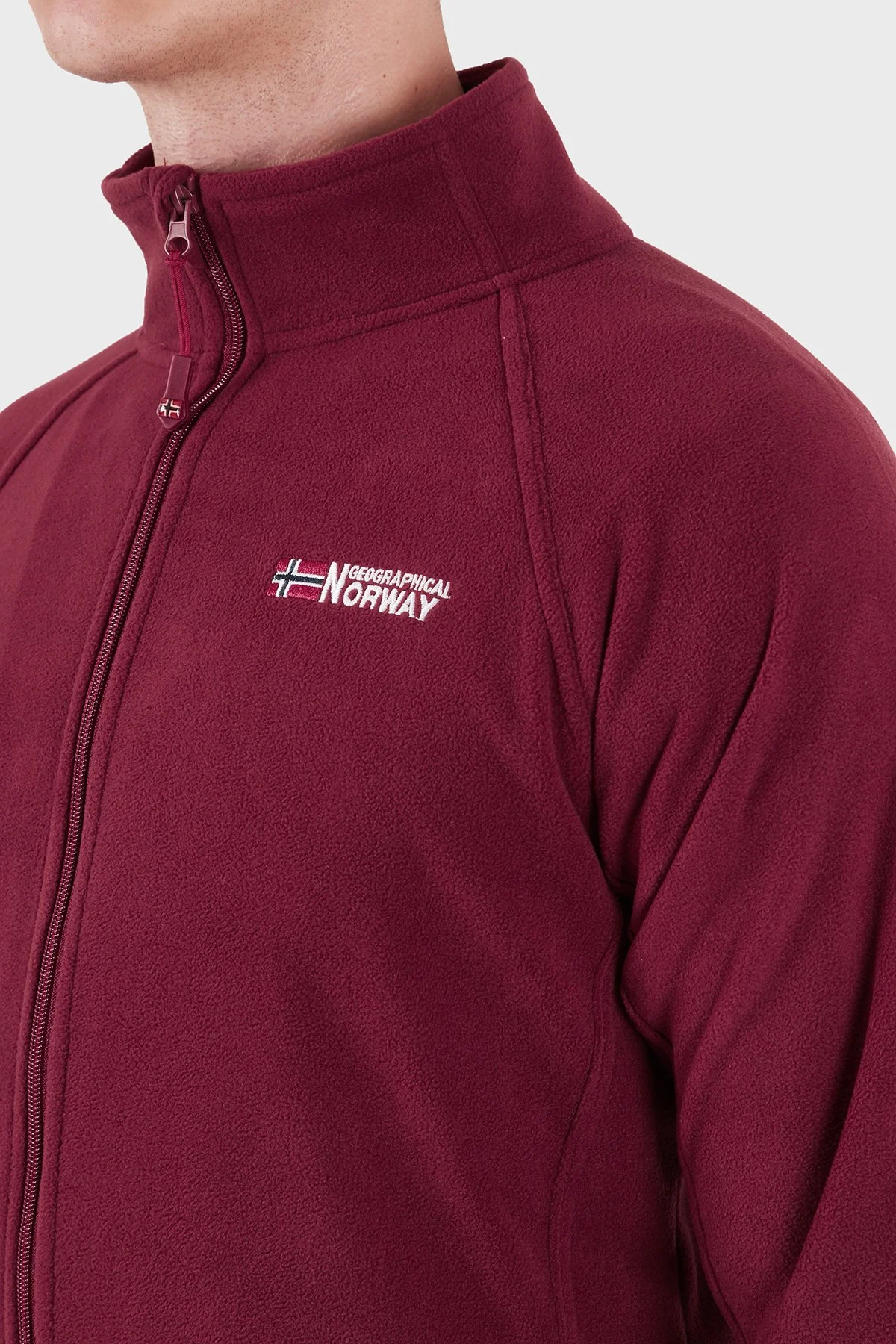 Norway Geographical Yumuşak Dokulu Soğuğa Dayanıklı Outdoor Erkek Polar TUG Bordo - 5