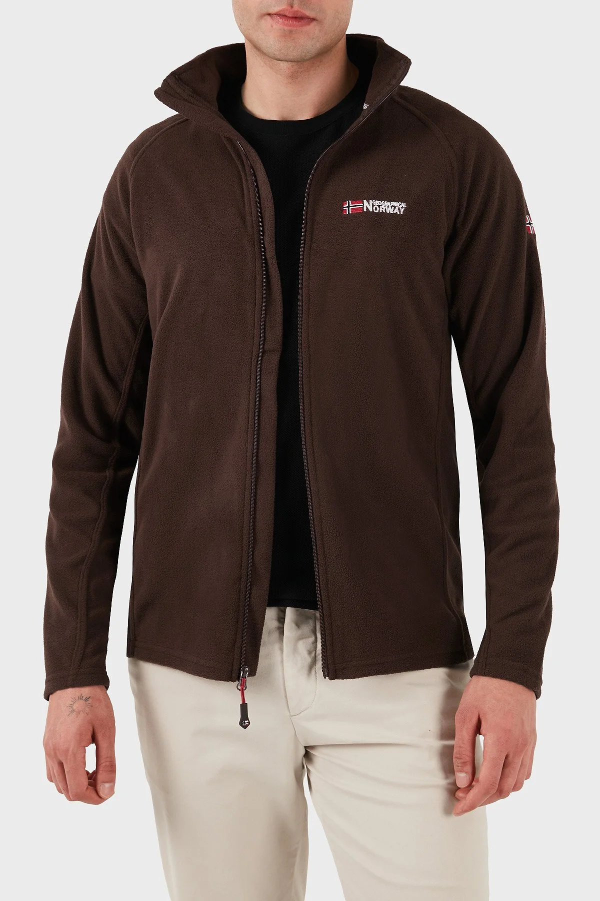 Norway Geographical Yumuşak Dokulu Soğuğa Dayanıklı Outdoor Erkek Polar TUG KAHVE - 8