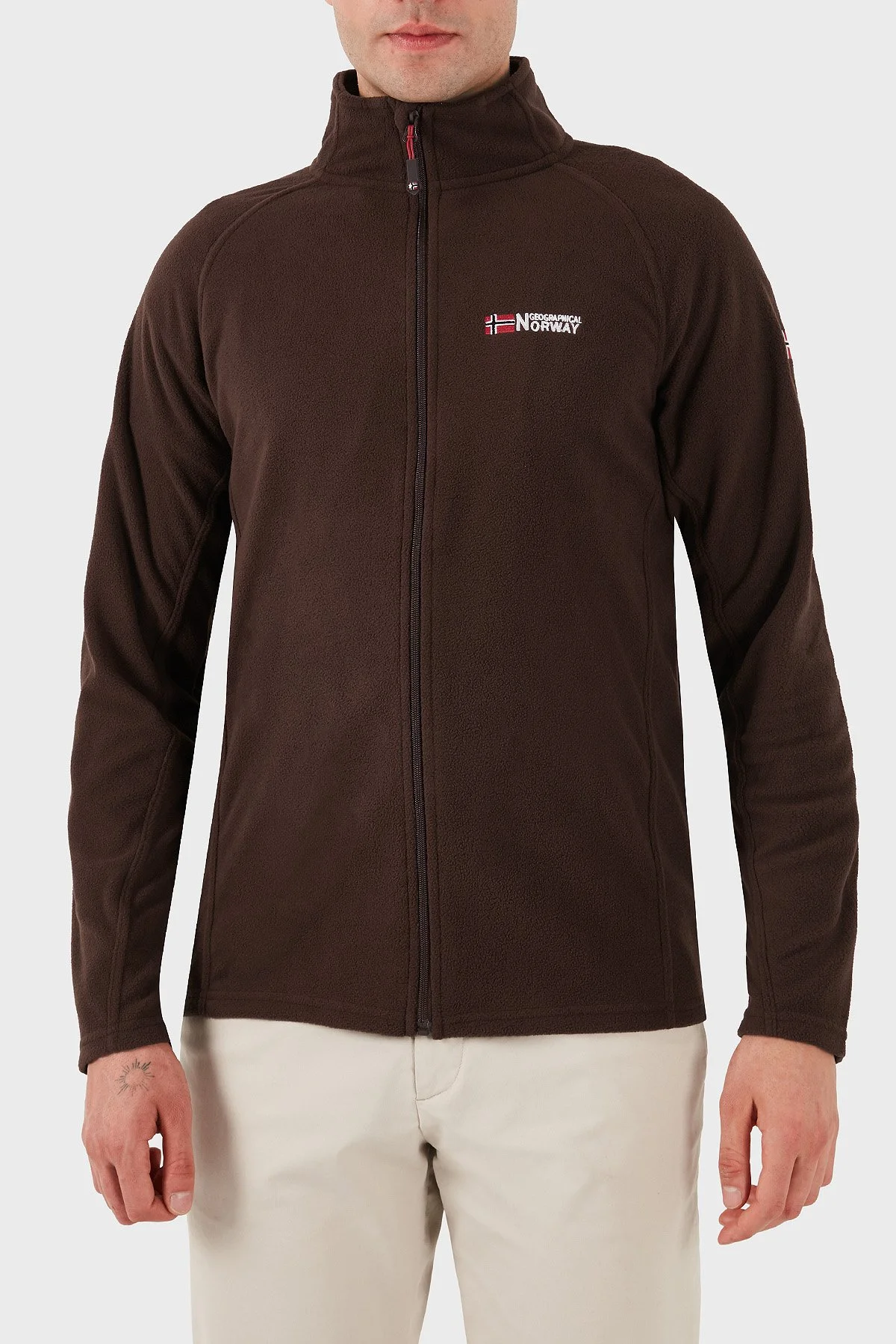 Norway Geographical Yumuşak Dokulu Soğuğa Dayanıklı Outdoor Erkek Polar TUG KAHVE - 11