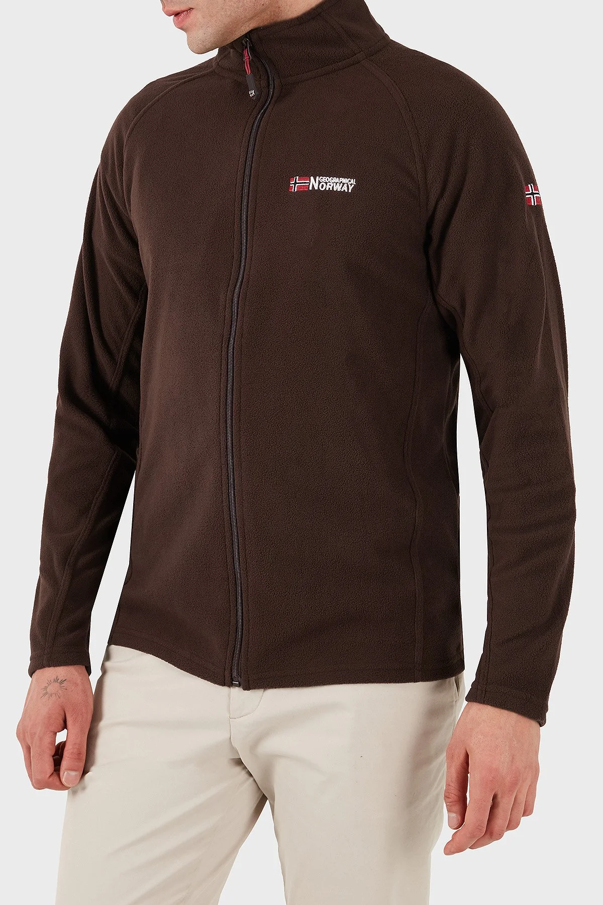 Norway Geographical Yumuşak Dokulu Soğuğa Dayanıklı Outdoor Erkek Polar TUG KAHVE - 13